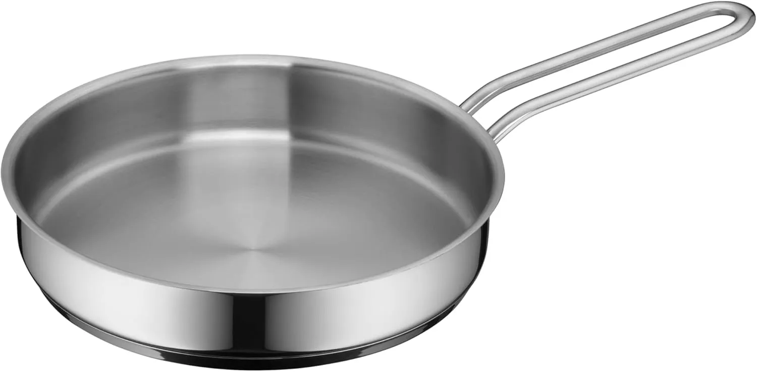 WMF Mini Bratpfanne klein 18 cm, Cromargan Edelstahl Pfanne poliert, unbeschichtet, Induktion, stapelbar, kleine Bratpf…