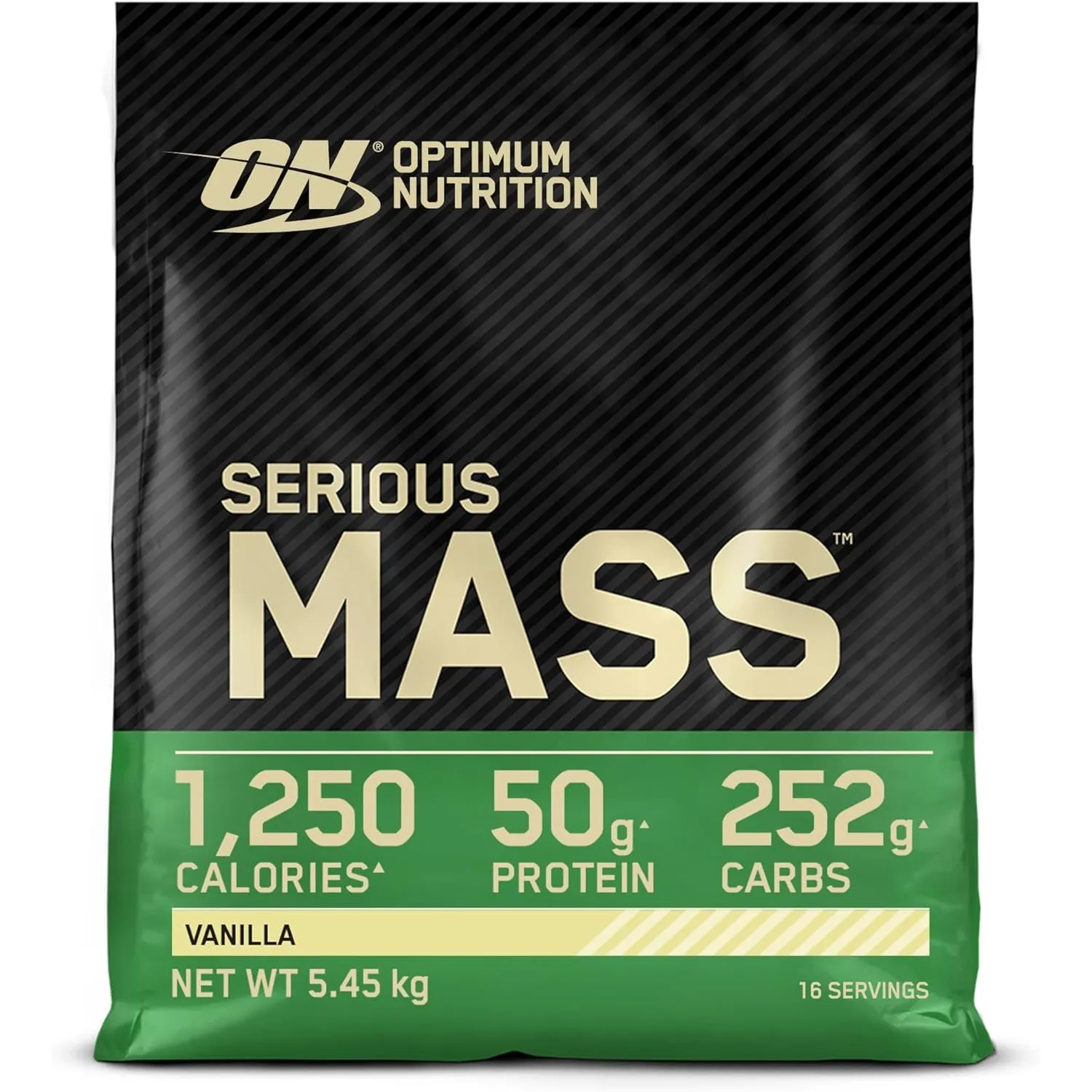 Optimum Nutrition Serious Mass hochkalorisches Proteinpulver für Masseaufbau mit 25 Vitaminen und Mineralien, Kreatin u…