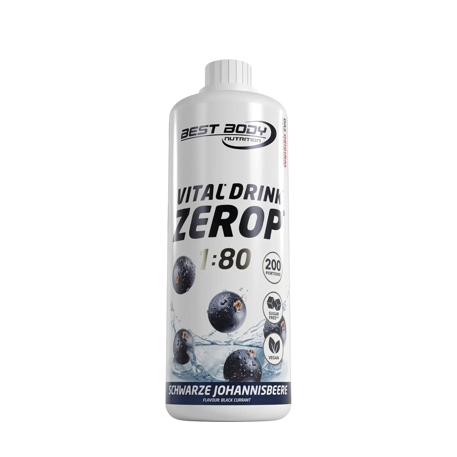 Best Body Nutrition Zerop Getränkekonzentrat Schwarze Johannisbeere, 1 l