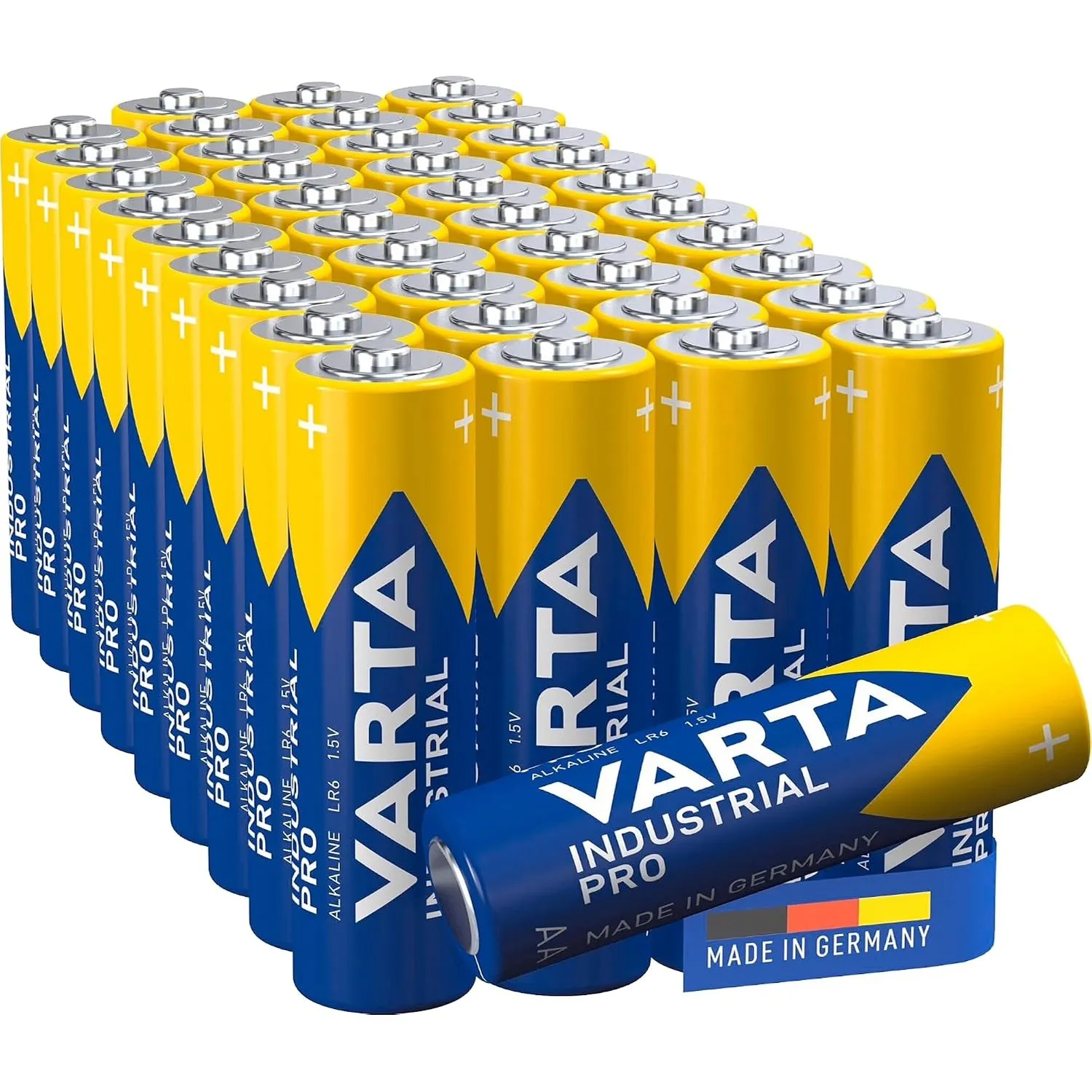 VARTA Batterien AA, 40 Stück, Industrial Pro, Alkaline Batterie, 1,5V, Vorratspack, Made in Germany [Exklusiv bei Amazo…