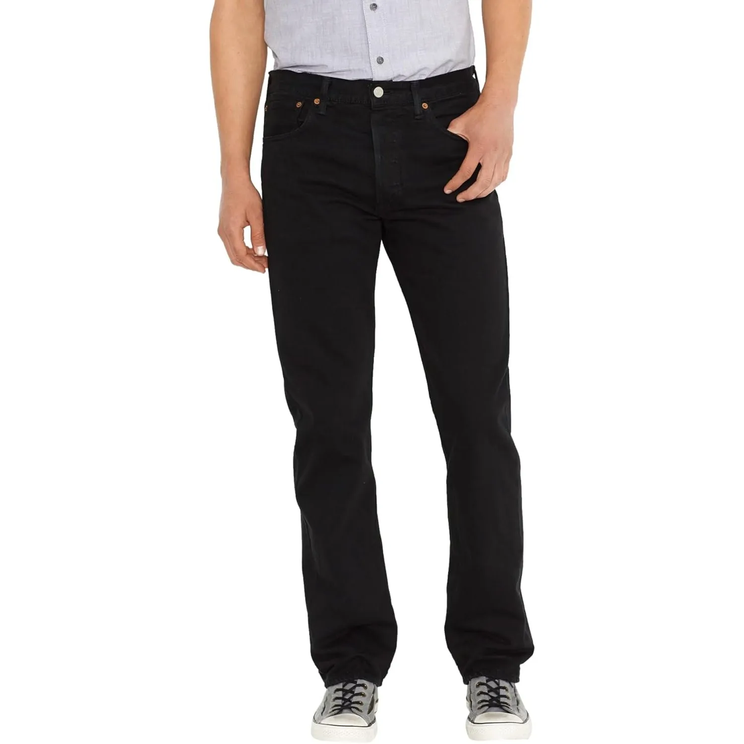 Levi's Herren Jeanshose 501 Original mit Knopfleiste, Straight Fit
