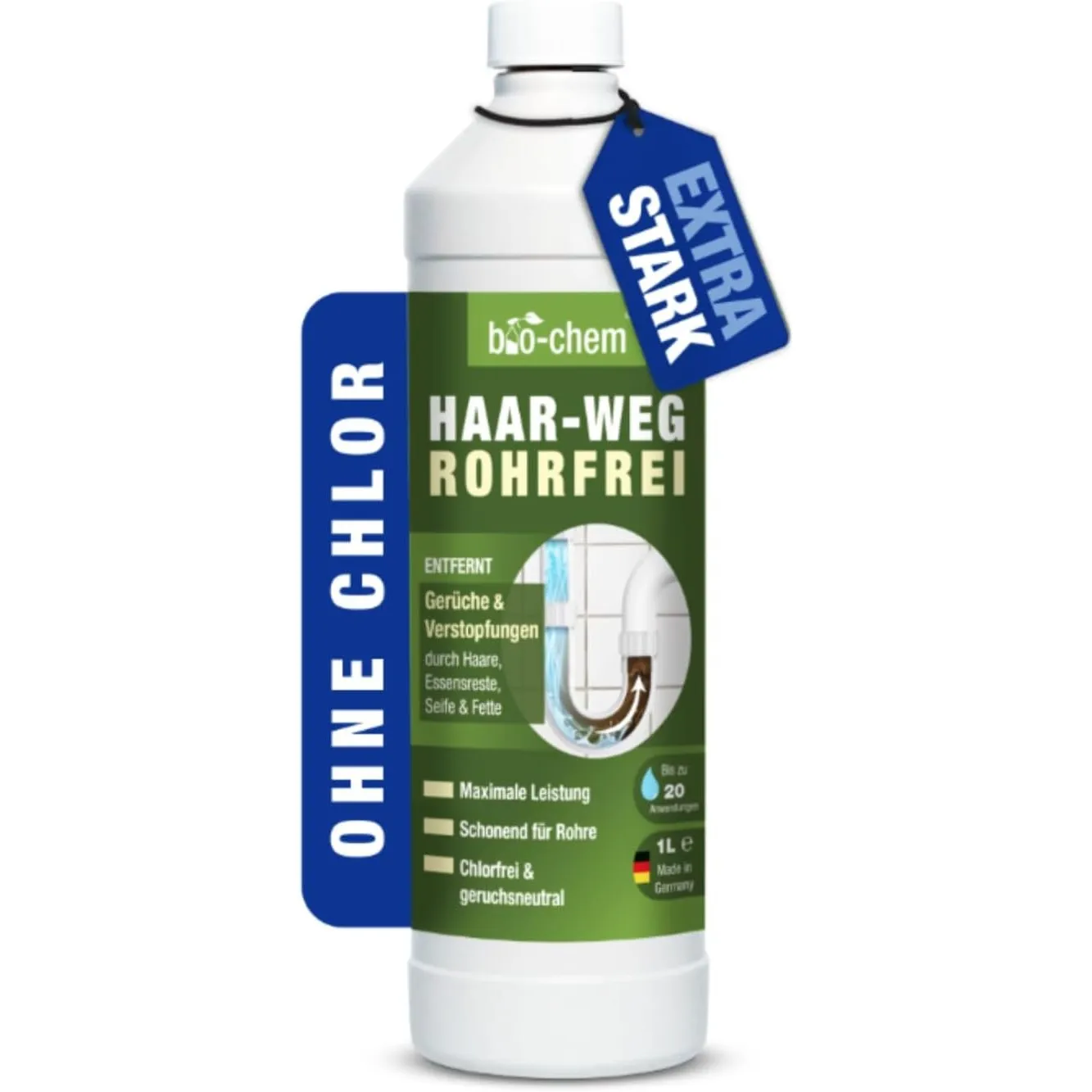 bio-chem Haar-Weg Abflussreiniger extra stark 1L