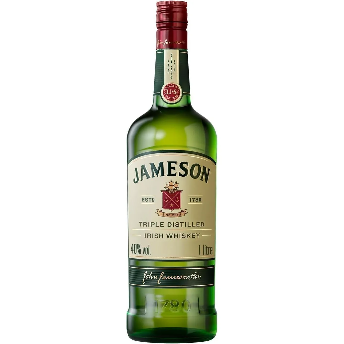 Jameson Irish Whiskey, Blended Irish Spirit aus feinen, dreifach destillierten Pot Still und Grain Whiskeys, Milder und…