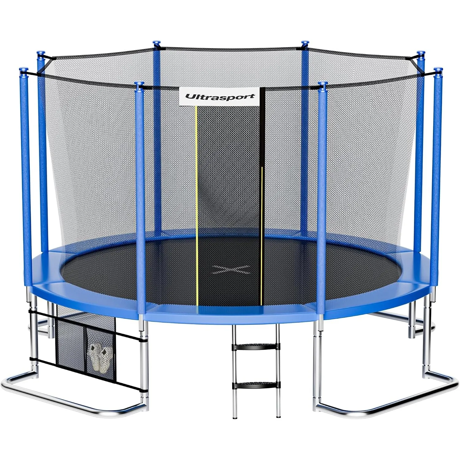 Ultrasport SICHERSTE Trampolin Outdoor Kinder Ø180/244/305/366/430 cm bis 150 KG I Leise Gummiseilfederung I Komplettse…