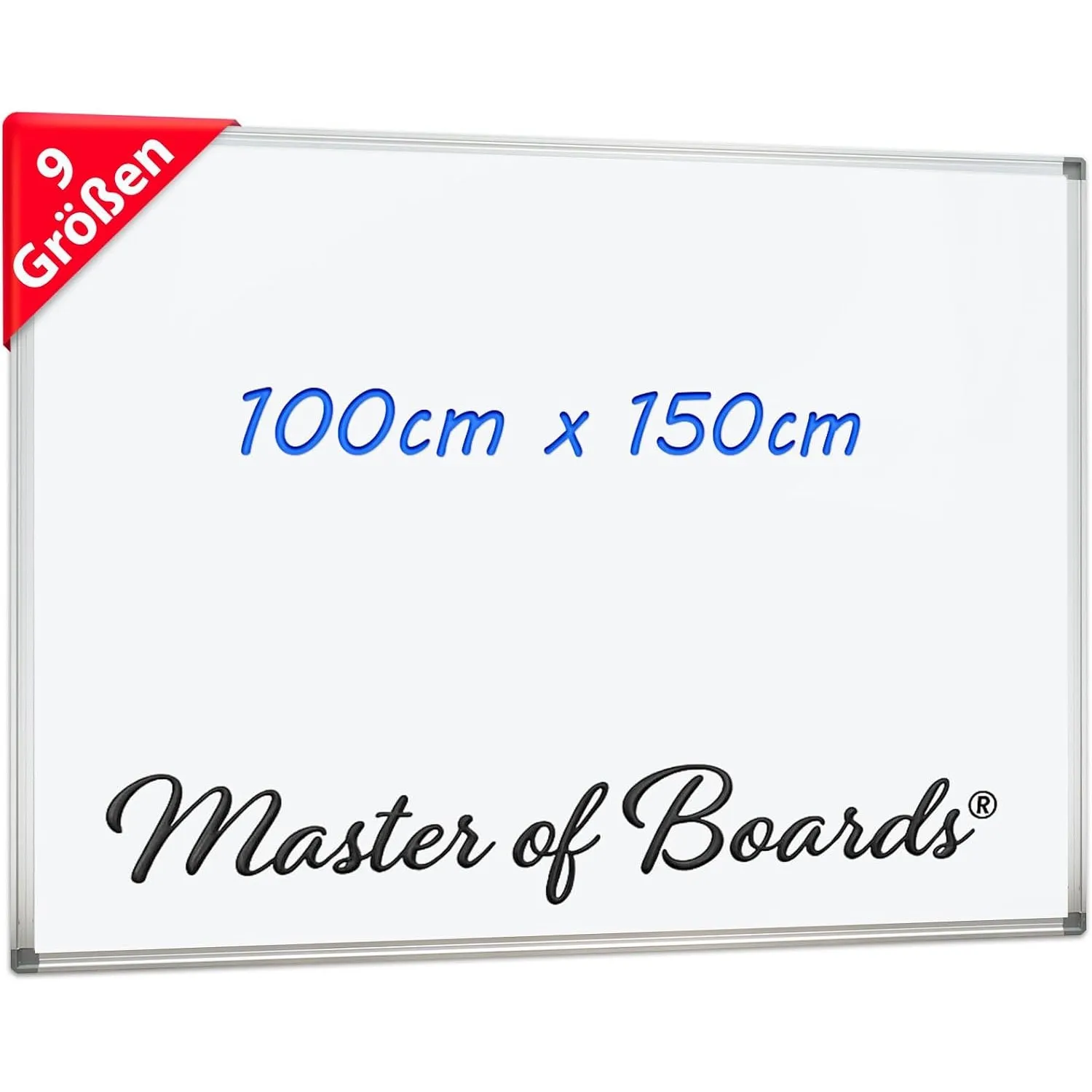 Mob Magnetisches Whiteboard 150x100cm mit Alurahmen und abnehmbare Stiftablage für Büro, Heim und Schule, Magnettafel K…