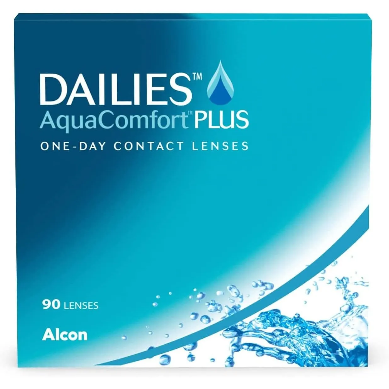 DAILIES AquaComfort Plus 1-Tages-Kontaktlinsen, 90 Stück, BC 8.7 mm, DIA 14.0 mm, -3 Dioptrien