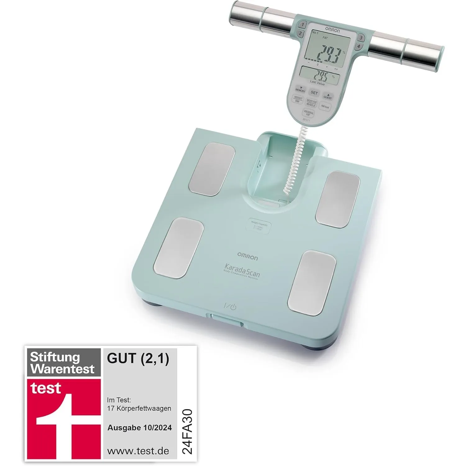 OMRON BF511 Personenwaage mit Körperfett und Muskelmasse