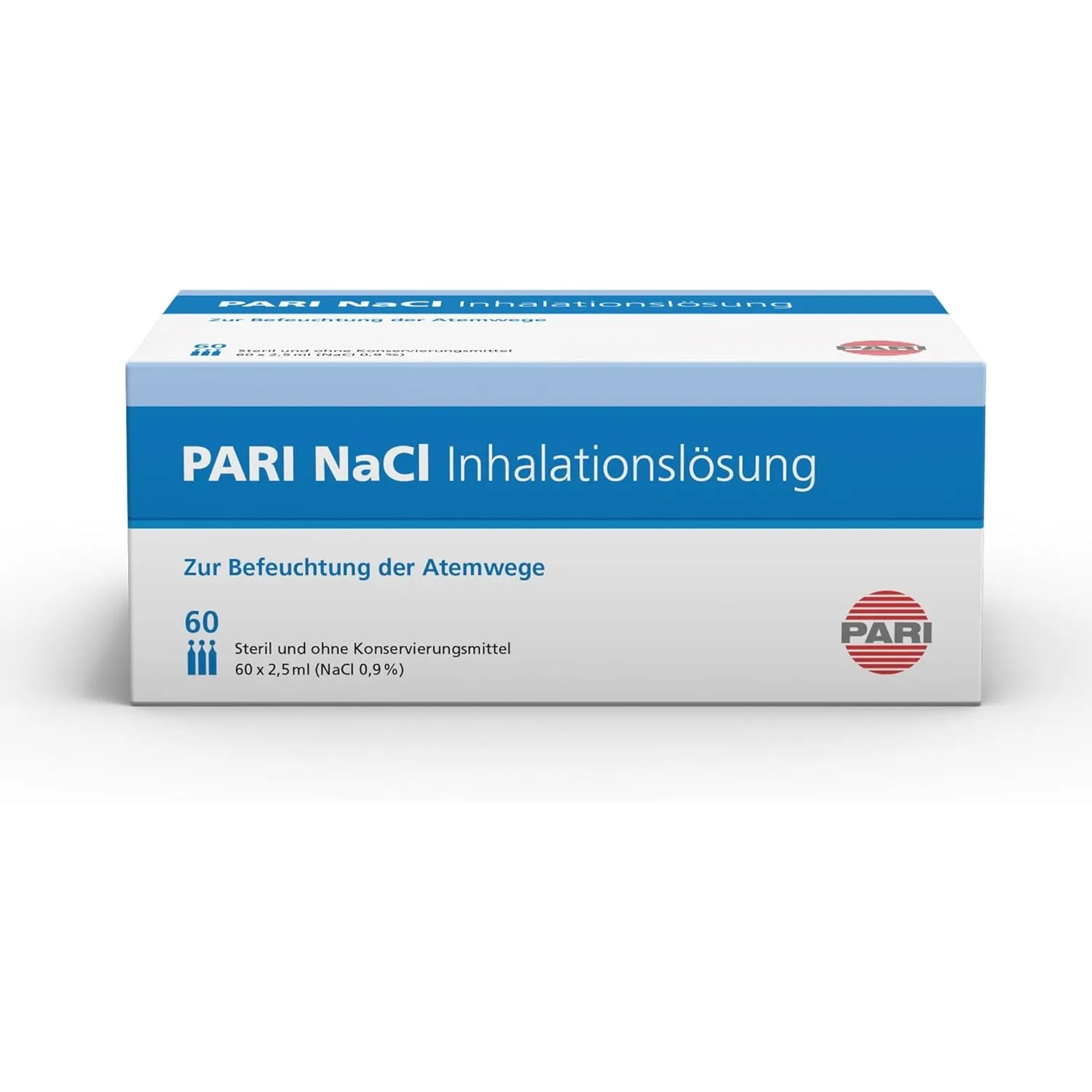 PARI NaCl 0,9% Inhalationslösung - isoton (0,9% Kochsalz),60 x 2,5 ml