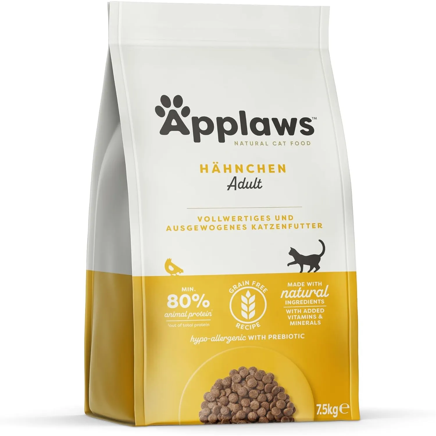 Applaws getreidefreies Katzentrockenfutter mit Huhn für ausgewachsene und reife Katzen, natürlich und vollständig (1x 7…