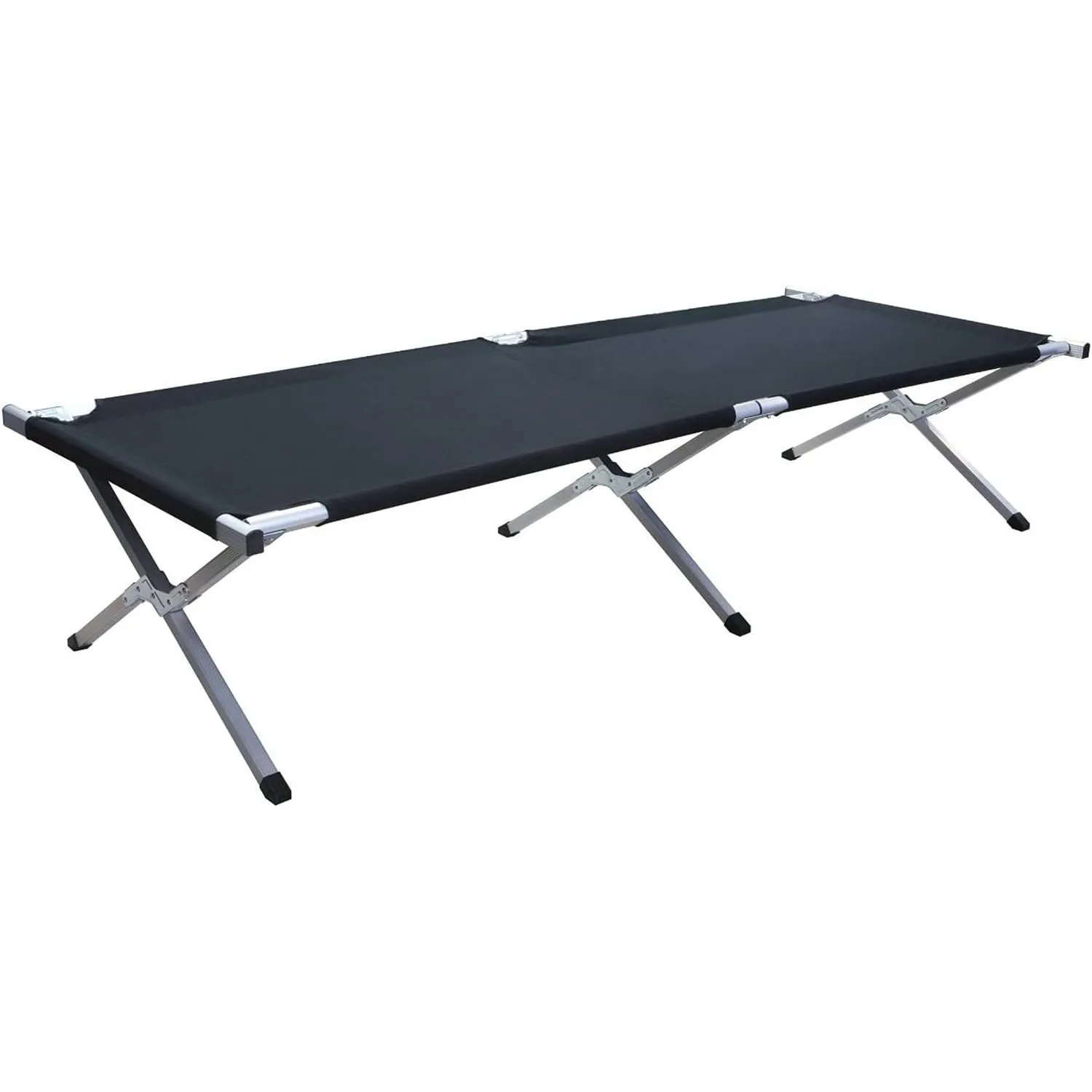 Kronenburg Feldbett XXL, Campingbett 210 cm x 72 cm x 45 cm – Belastbarkeit bis 200 kg - Stahlrohr verstärkt - in Schwa…
