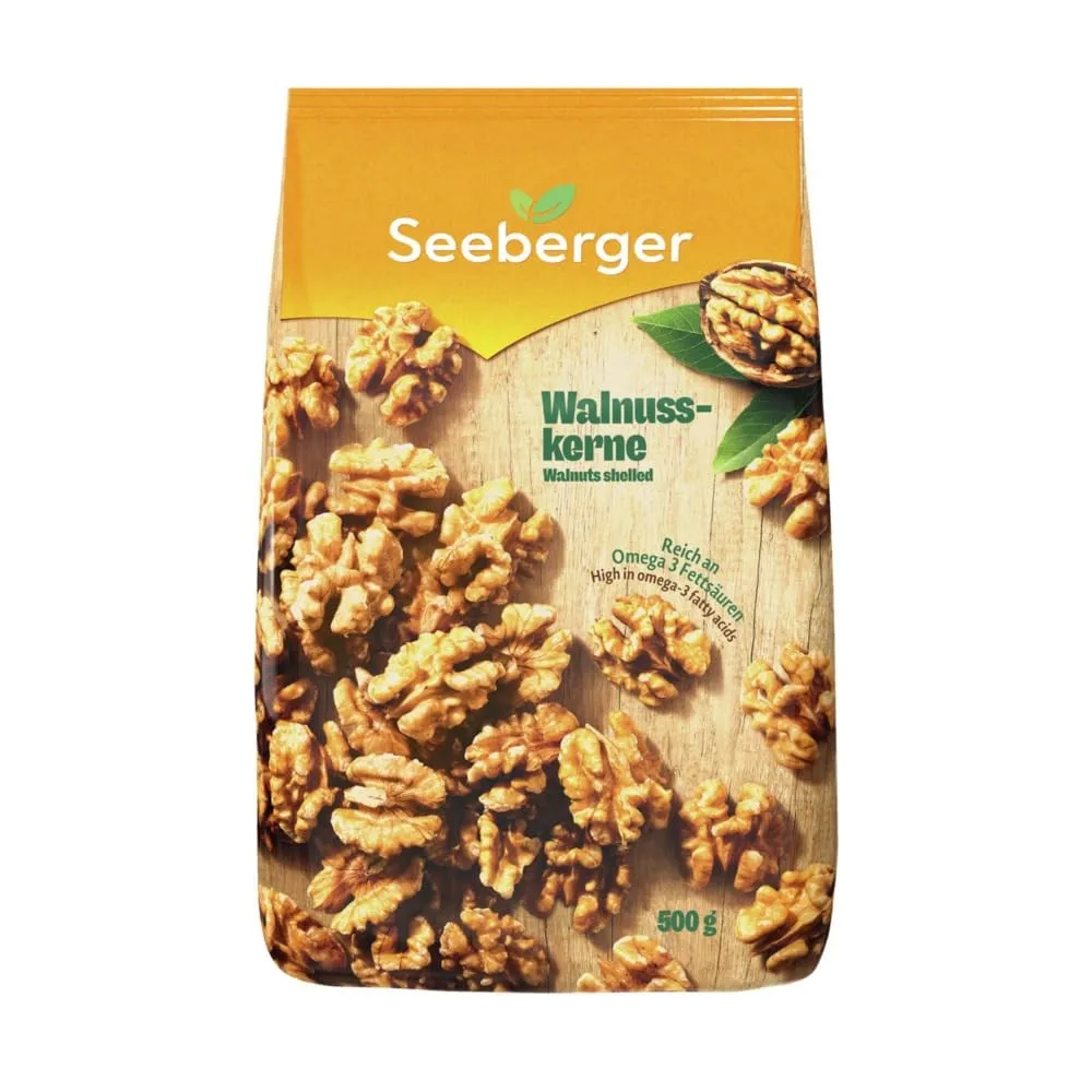Seeberger Walnusskerne, Walnüsse ohne Schale, ohne Zusatzstoffe (1 x 500 g)