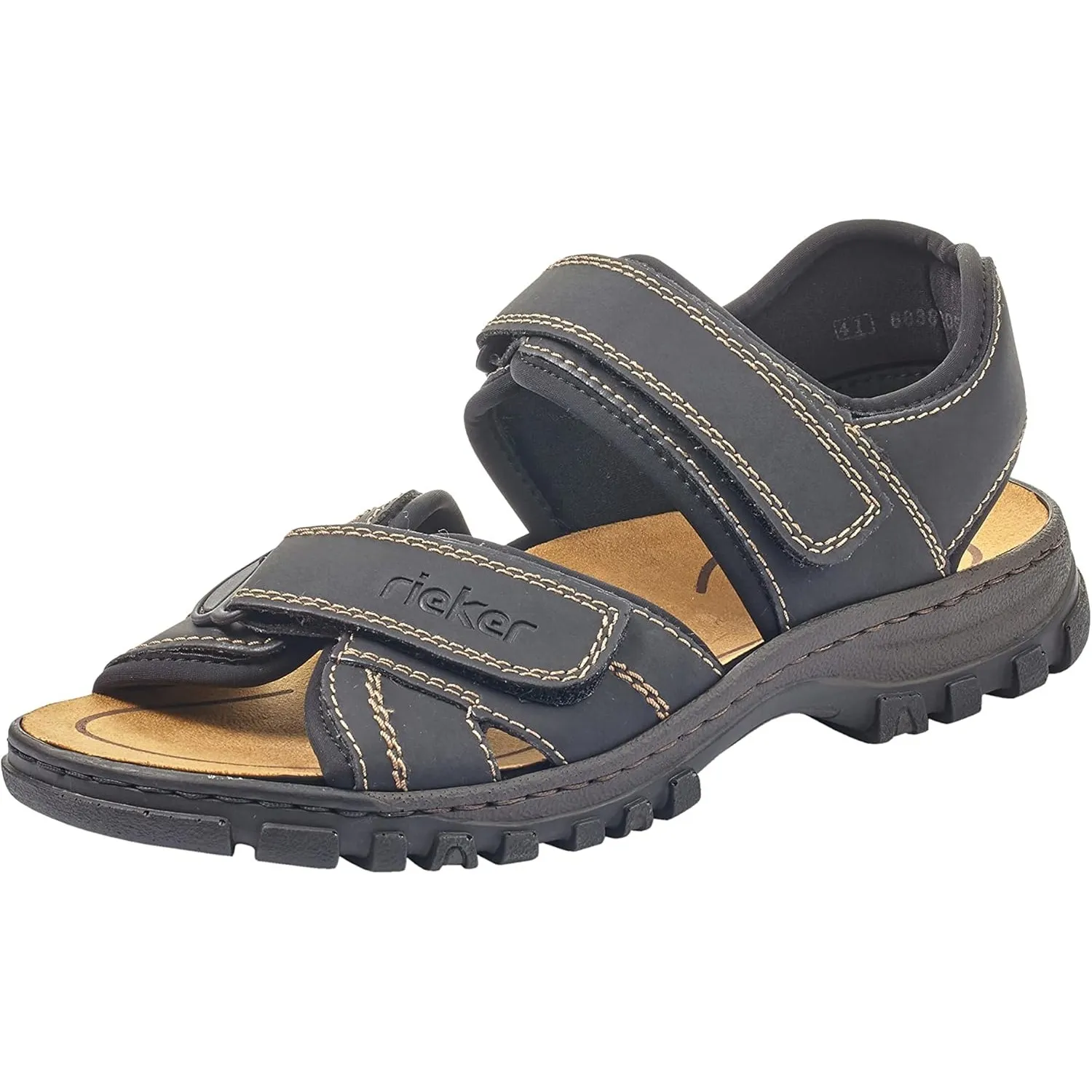 Rieker 25051-01 Herren Sandale Synthetik schwarz
