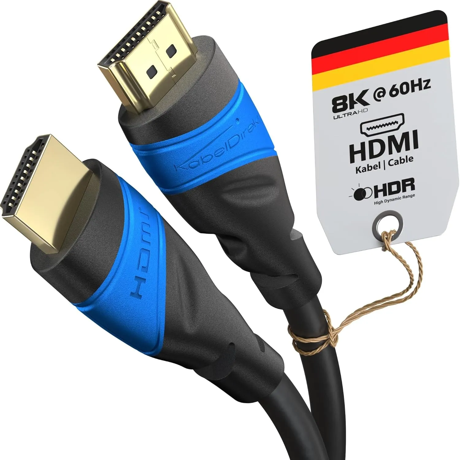 KabelDirekt – 8K & 4K HDMI-Kabel – 2m – Deutsche Flexcore-Technik