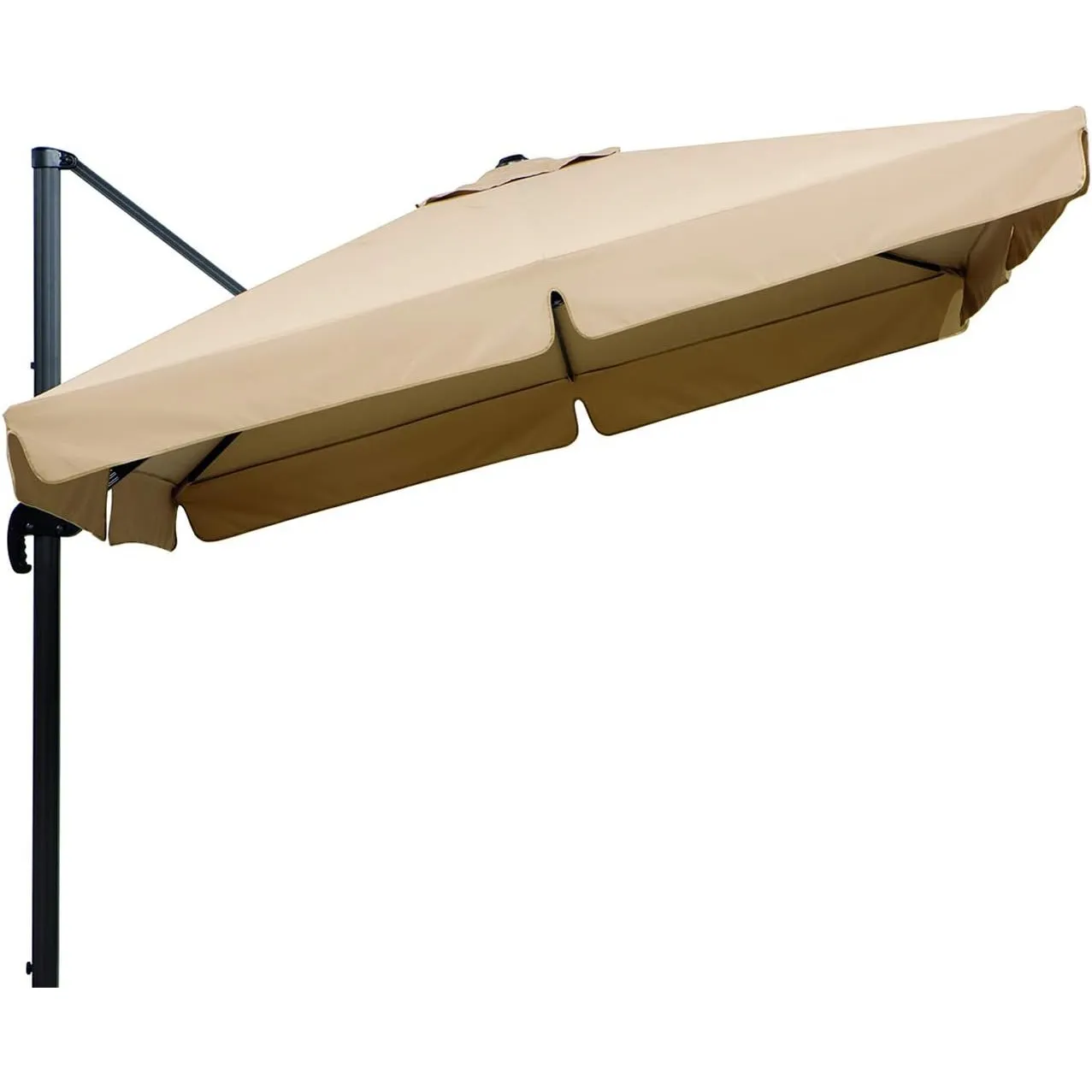 Schneider Sonnenschirm Rhodos, Natur, 300 x 300 cm quadratisch, 782-02, Gestell Alu/Stahl, Bespannung Polyester, 24 kg
