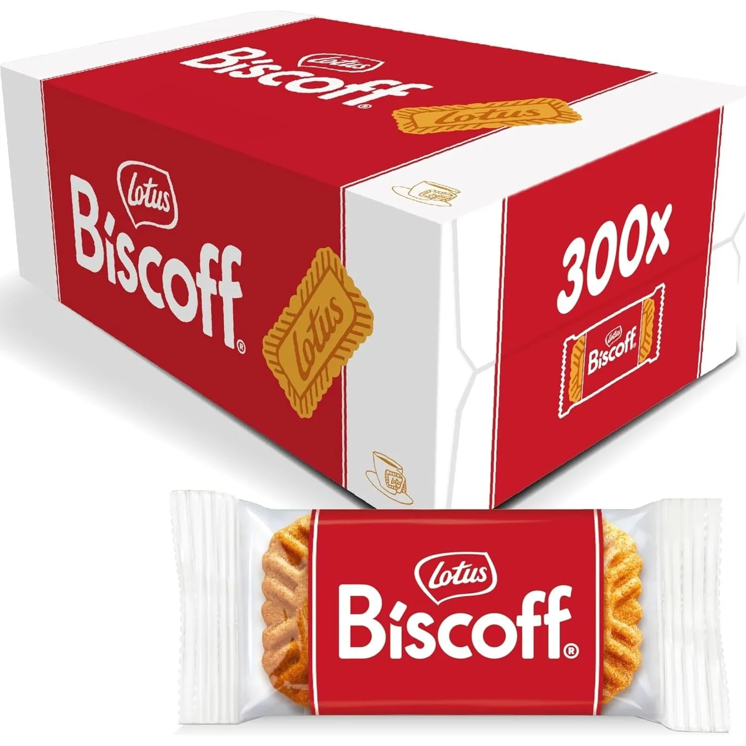 Lotus Biscoff | Orginal Karamellisierter Keks | 300 Einzeln Verpackte Kekse | Einzigartiger Knuspriger Geschmack | Vega…