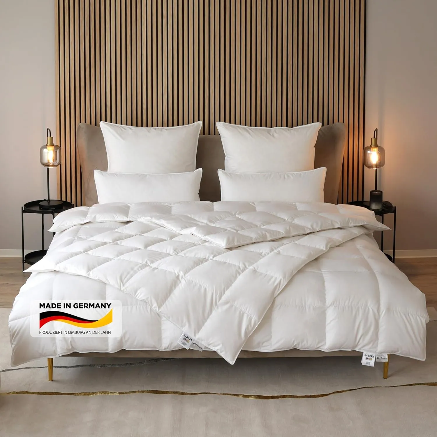 BEFA NATUR Daunendecke 135x200 cm Winter | 90% Gänsedaunen & 10% Federn | 810g Füllgewicht | Allergiker geeignet (NOMIT…