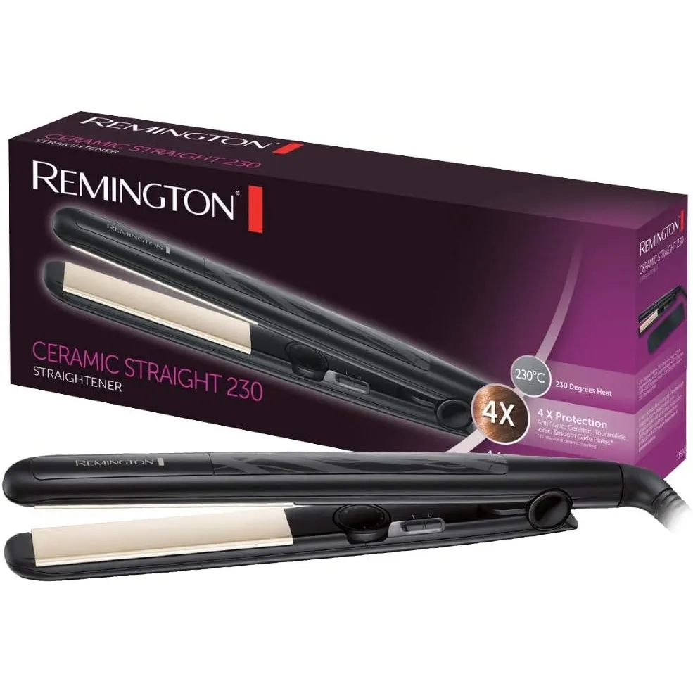 Remington Glätteisen Ceramic Straight, 4-facher Anti-Frizz Schutz, Haarglätter S3500