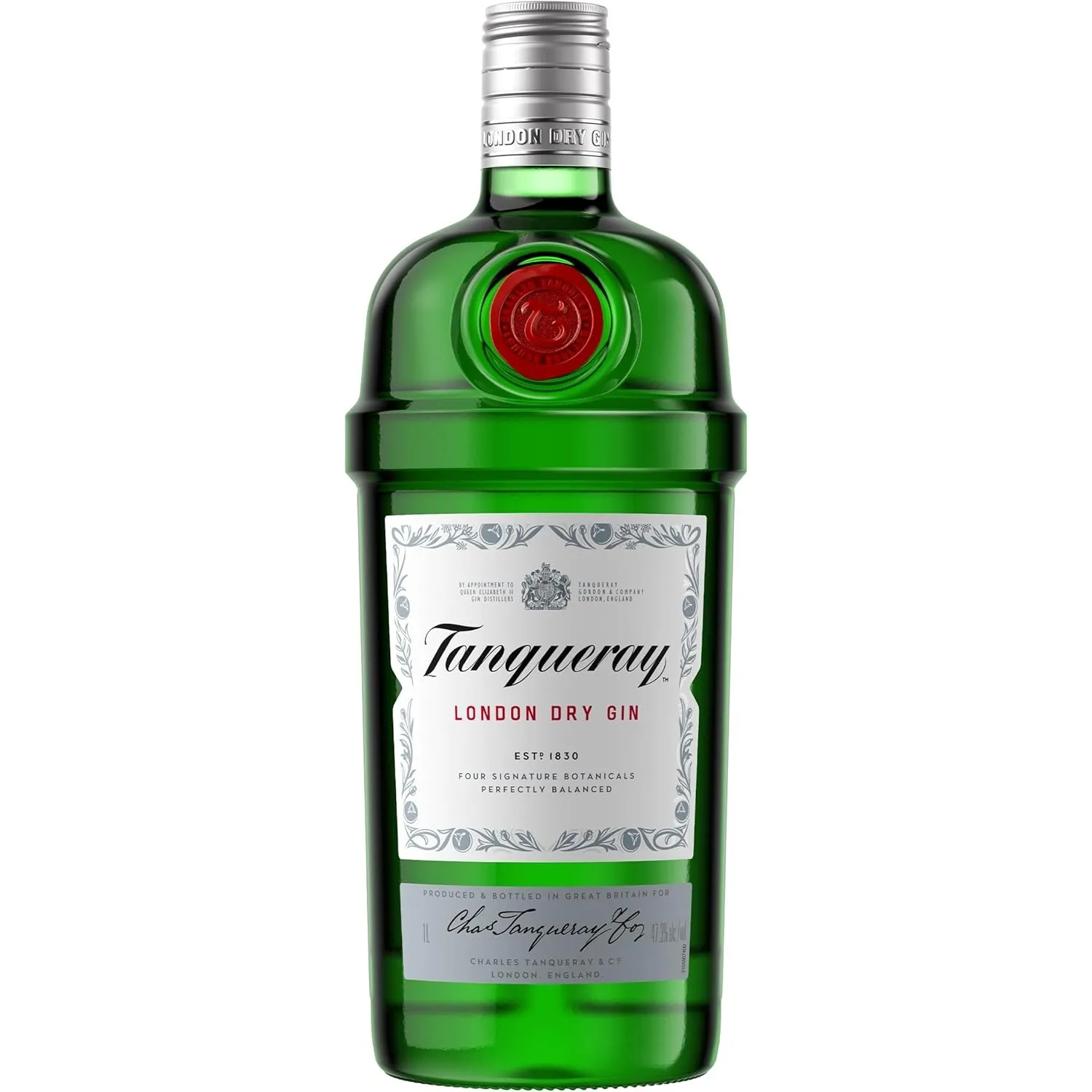 Tanqueray London Dry Gin | aromatischer Gin | 4-fach destilliert auf englischem Boden | 43,1% vol | 1000ml Einzelflasche
