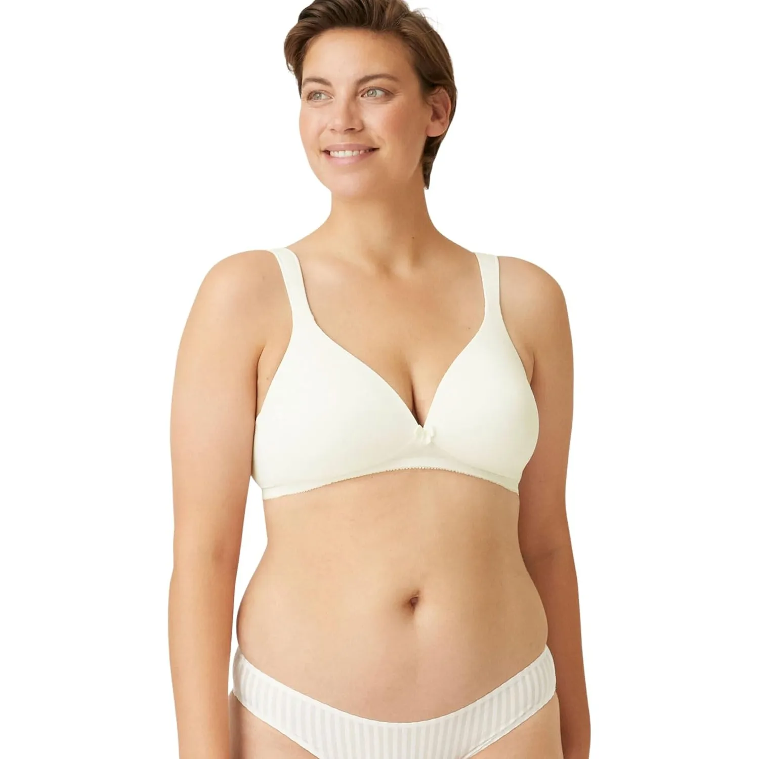 Naturana® BH Damen ohne Bügel [Cup A-D] I 100% Gepolsterte Träger I BH ohne Bügel mit nahtlosen Cups I Damen BH mit Unt…