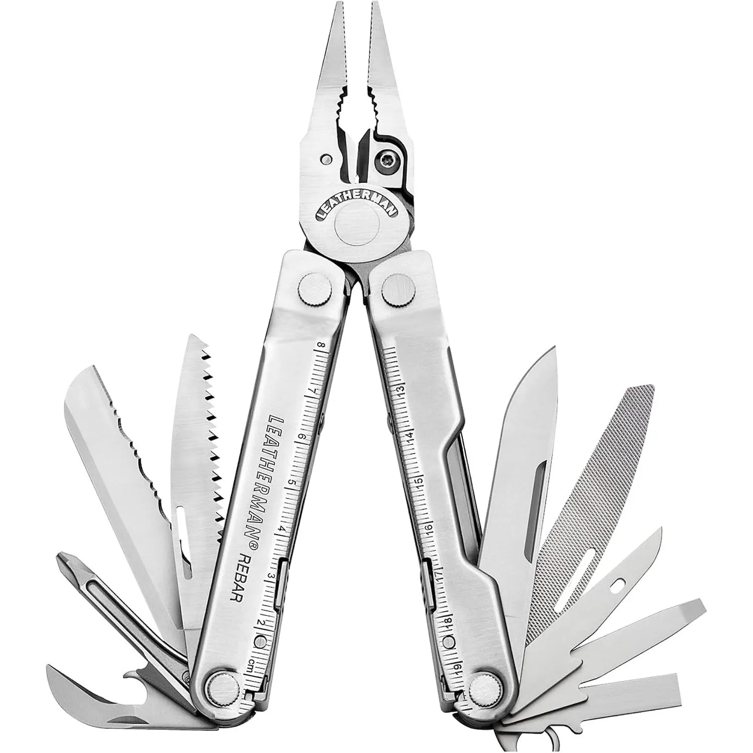 Leatherman Rebar Multi-Tool, Schwarzer Edelstahl, Silber