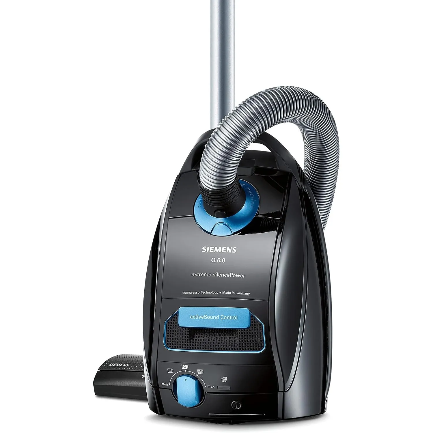 Siemens Staubsauger mit Beutel Q5.0 extreme silencePower VSQ5X1230, ideal für Allergiker, Hygiene-Filter, starke Saugle…