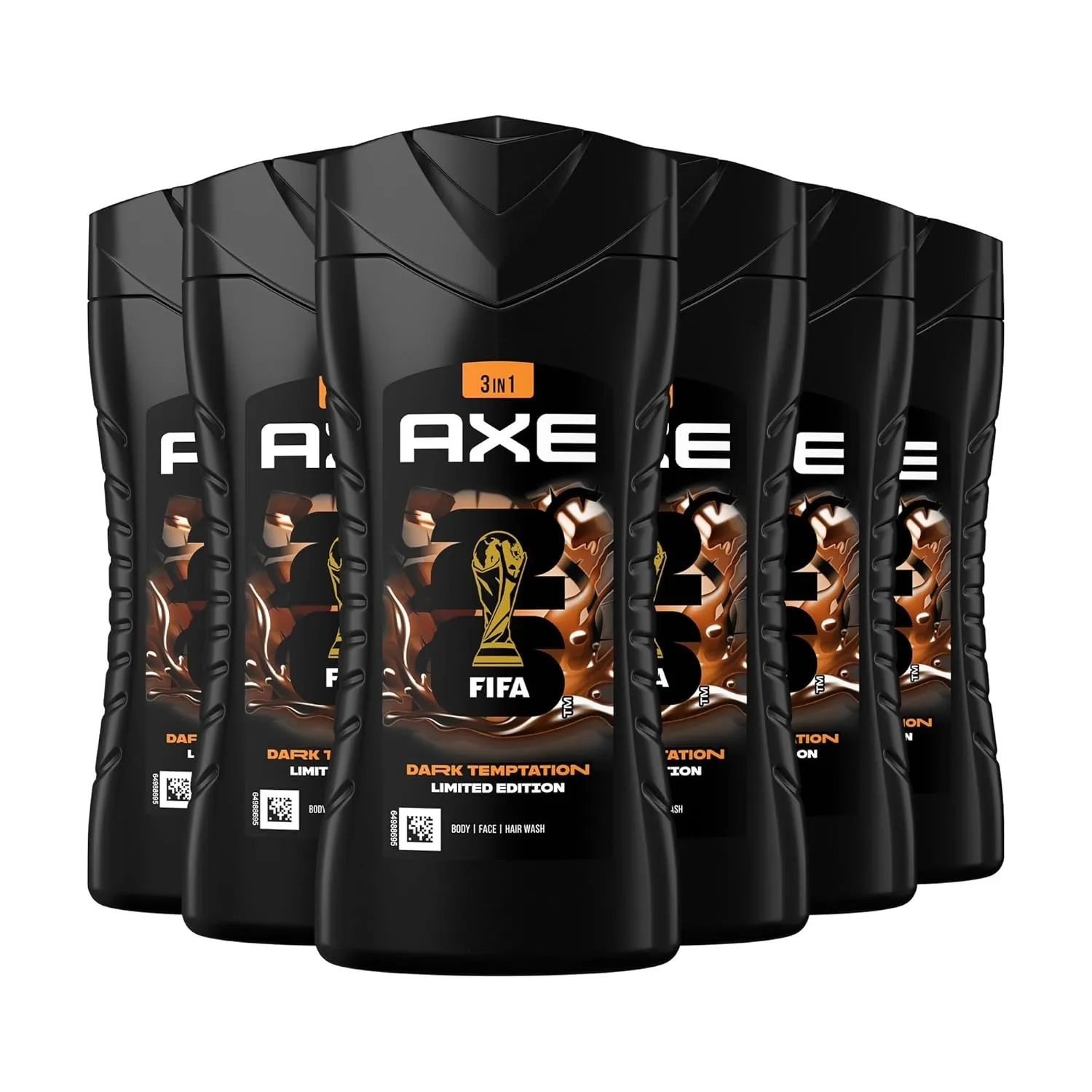 Axe 3-in-1 Duschgel & Shampoo Dark Temptation für ganztägige Frische, unwiderstehlichen Duft und eine angenehme Dusche …