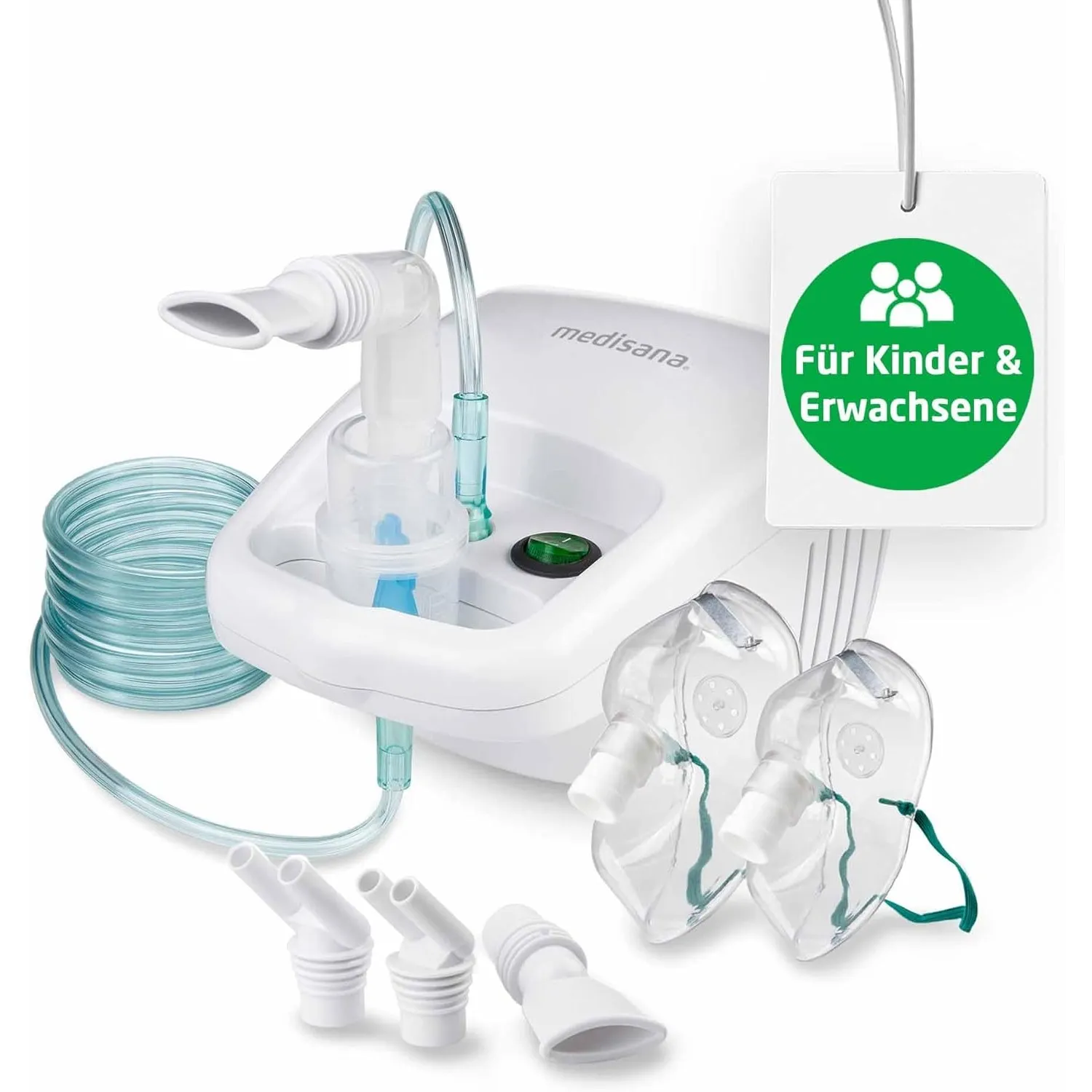Medisana IN 500 Inhalator, Inhalationsgerät mit Mundstück und Maske