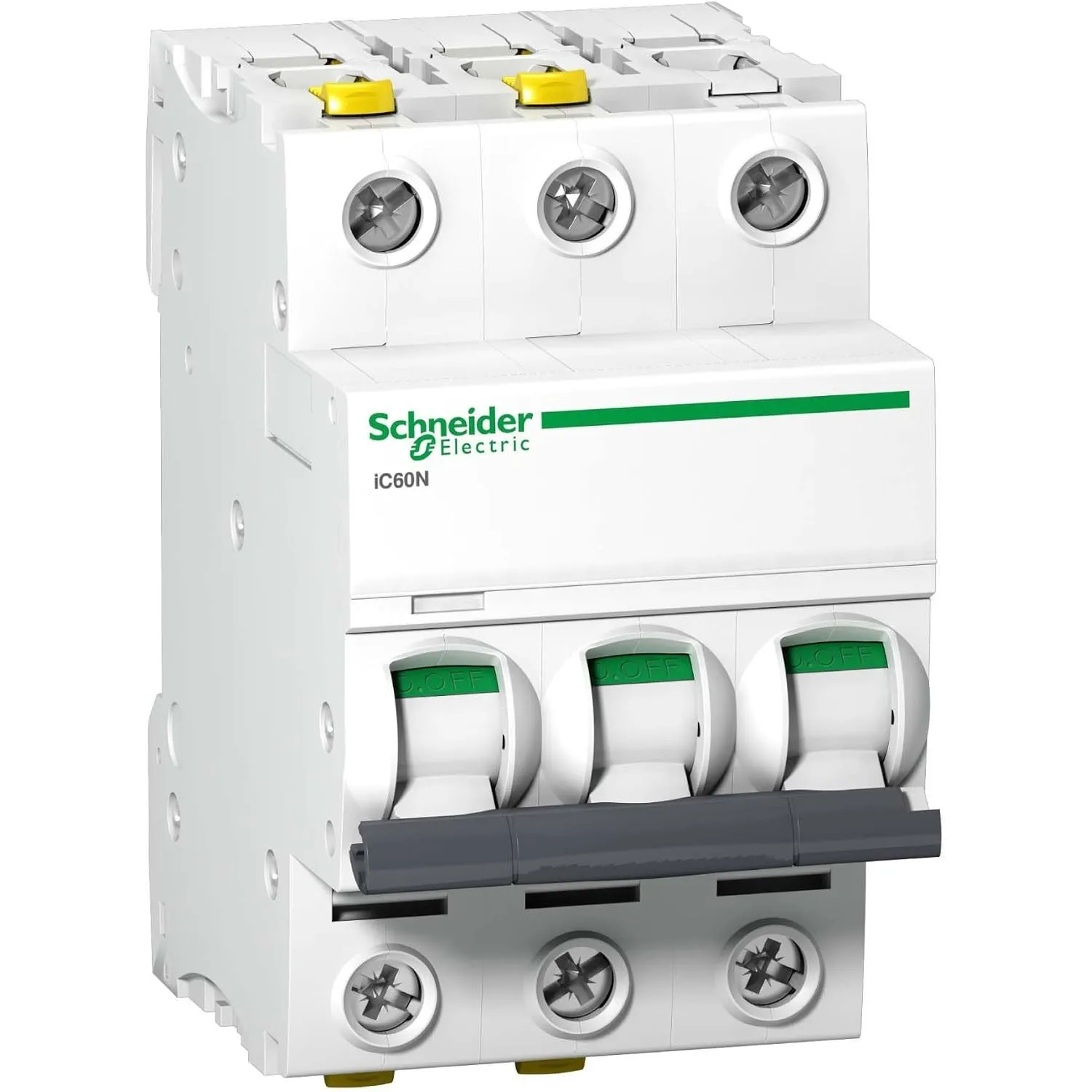 Schneider Electric Leitungsschutzschalter Acti9 iC60N, 3-polig, 50A, C-Charakteristik, weiss, Artikelnummer A9F04350
