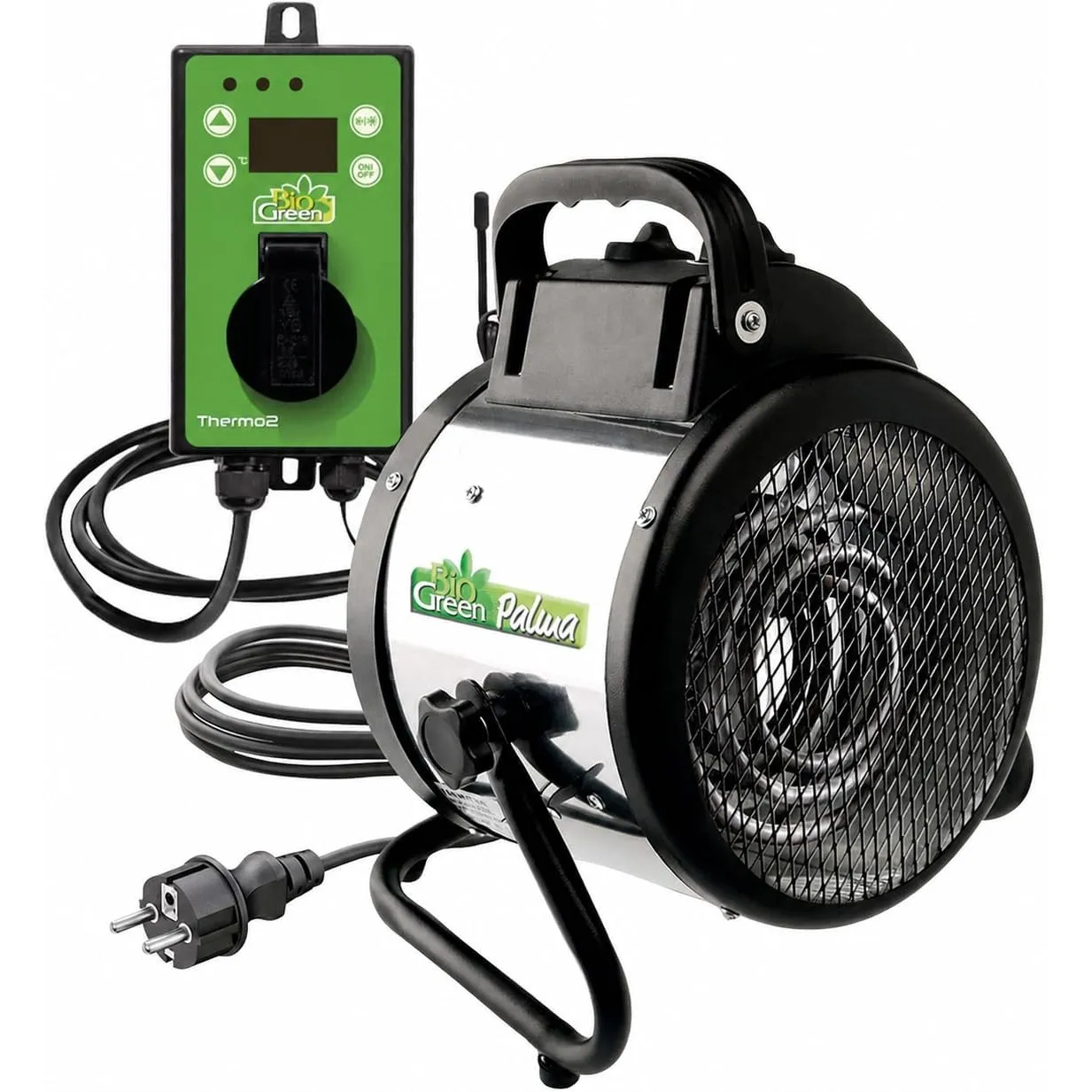 BioGreen Elektro-Gewächshausheizung Palma mit digitalem Thermostat | IPX4 spritzwassergeschützt, energiesparend | 163 m…