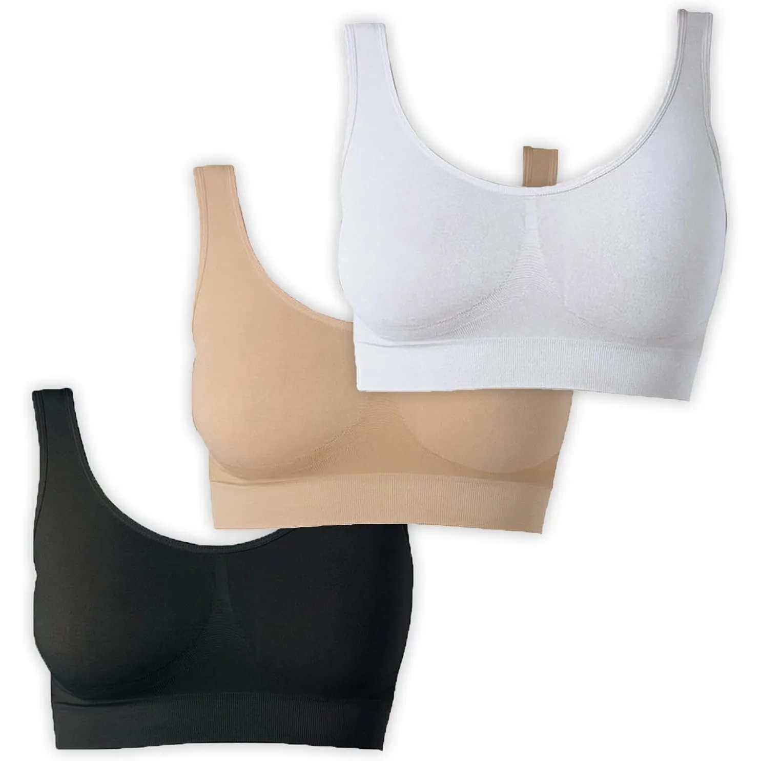 UnsichtBra Bustier Damen BH ohne Buegel | Wohlfühl Bustiers Top | Bügelloser Soft Bra | Schlaf Still Sport Bralette in …
