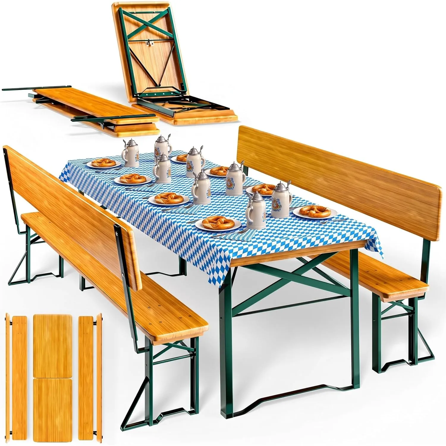 CASARIA Bierzeltgarnitur mit Lehne 170 cm