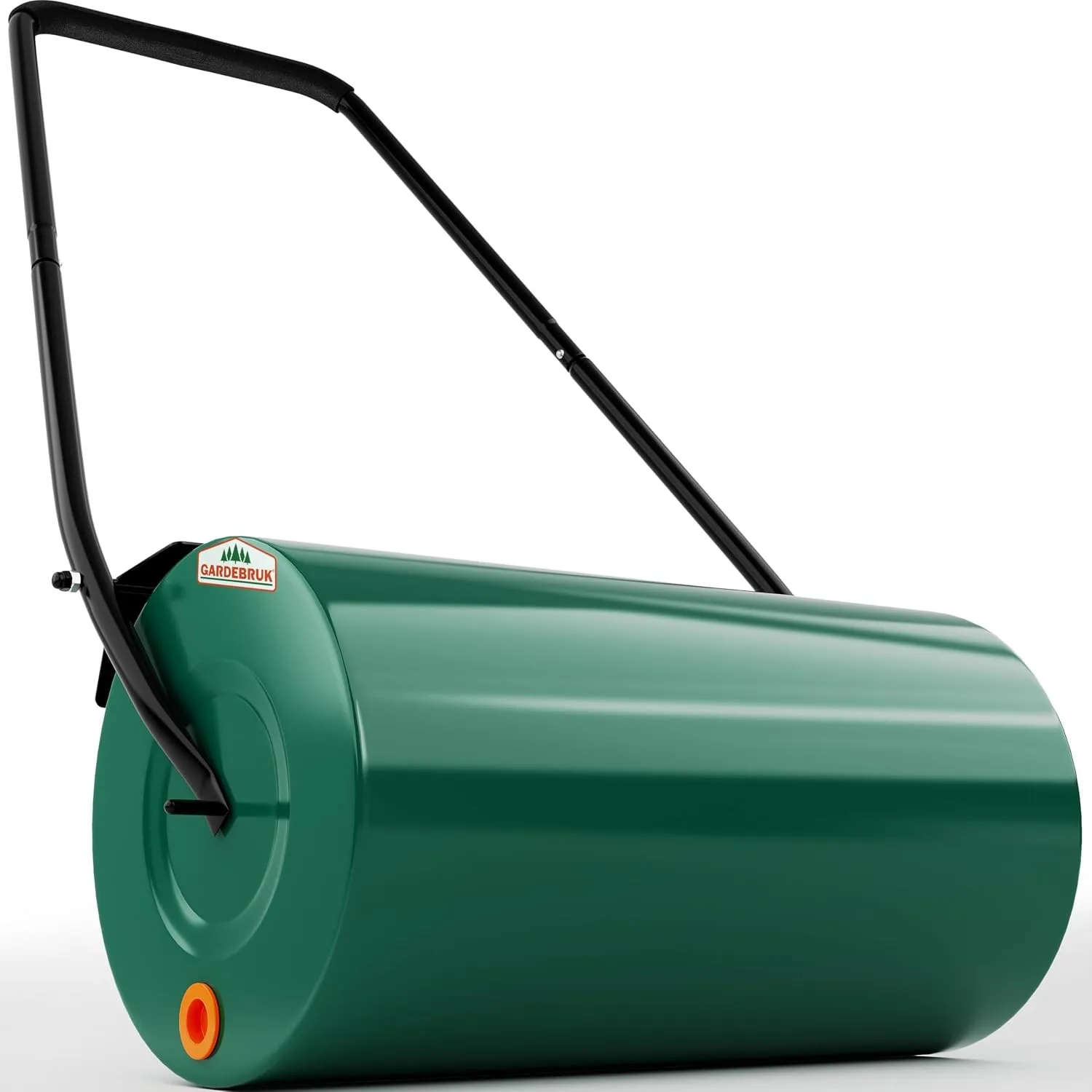 GARDEBRUK® Rasenwalze 60 cm 50 L Gartenwalze befüllbar mit Wasser & Sand Handwalze mit Schmutzabstreifer & gepolstertem…