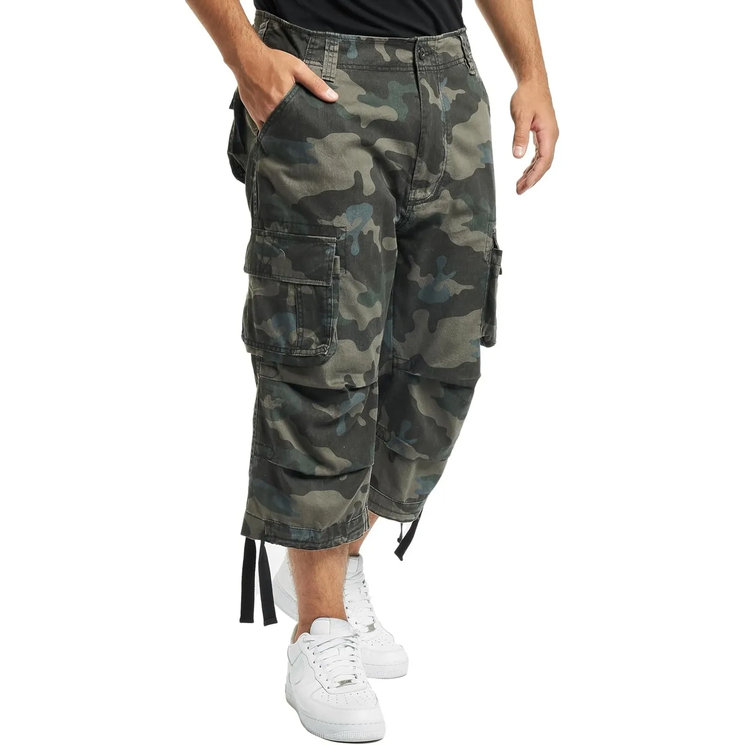 Brandit Herren Urban Legend 3/4-Cargo-Shorts, knielange Sommershorts aus Baumwolle, Caprihose mit mehreren Taschen,Kord…