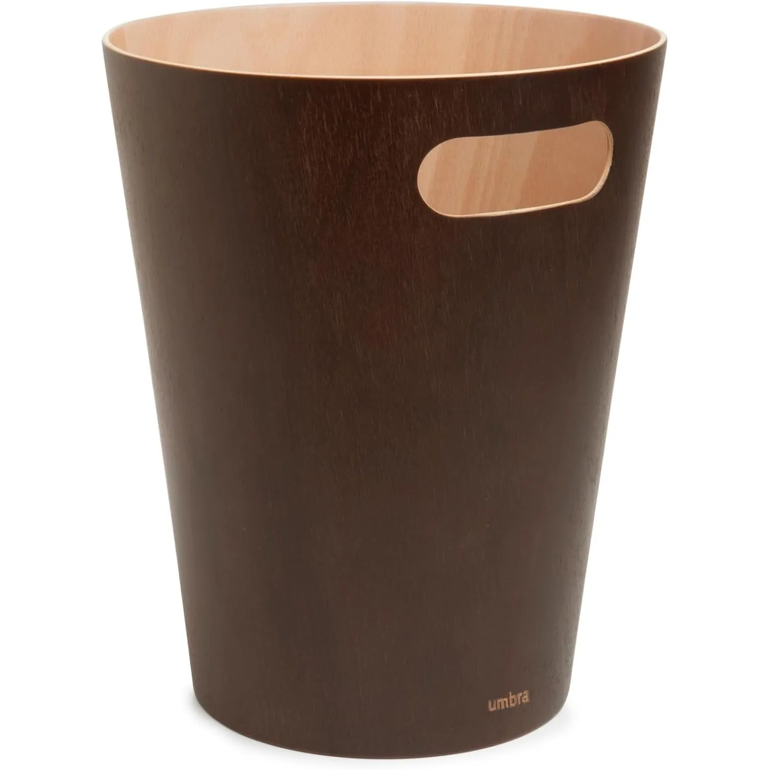 Umbra Woodrow Abfalleimer Holz, 7, 5l, Espresso/Natur