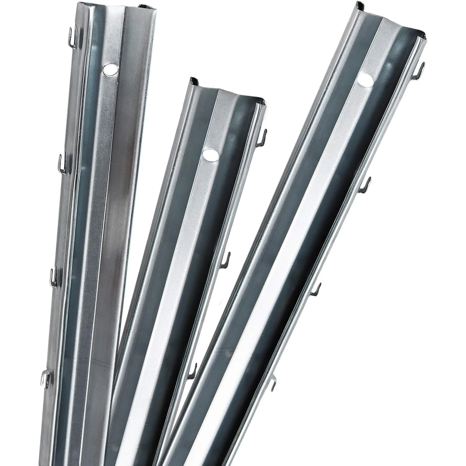 Aquagart Z-Profil Zaunpfosten 2 m verzinkt I 10 Stück Metallzaunpfosten aus Bandstahl 1,5mm stark I hochwertige Zaunpfä…