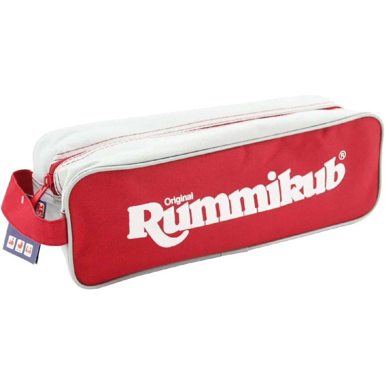 Jumbo Spiele Original Rummikub Pouch - der Spieleklassiker mit praktischer Tasche für Reisen und zum Mitnehmen. Gesells…