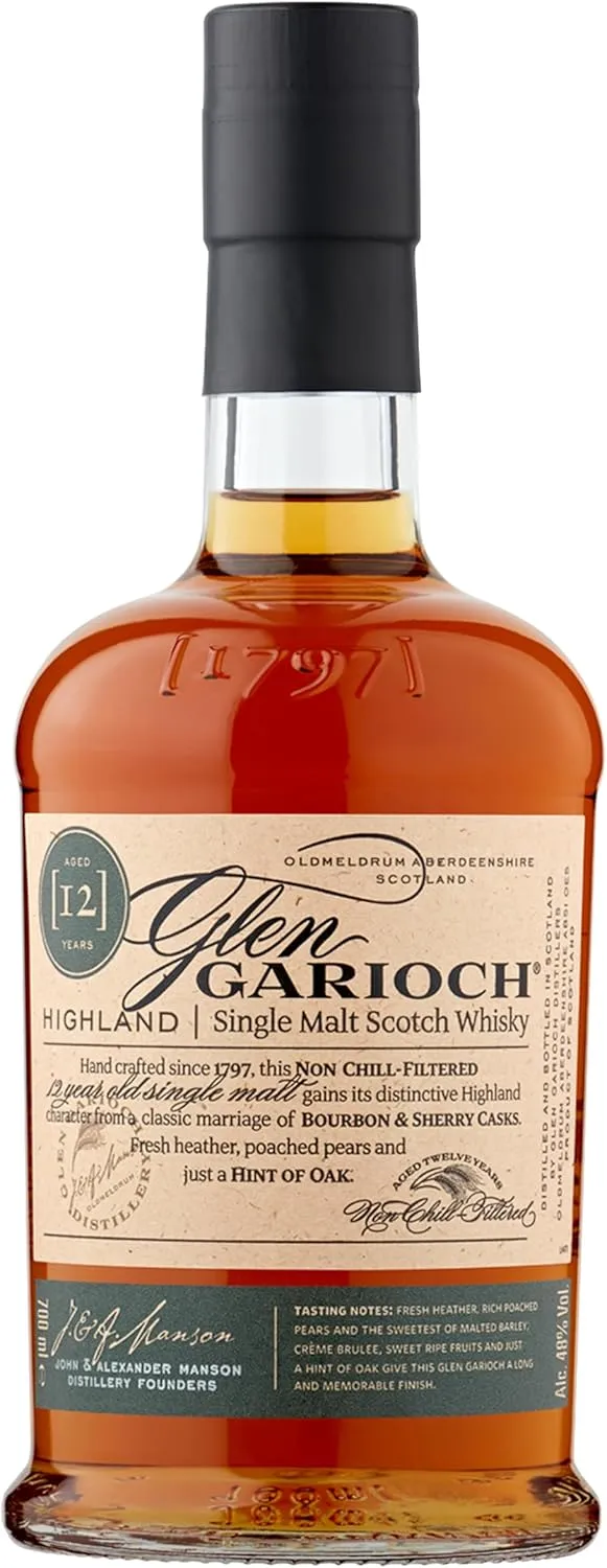 Glen Garioch 12 Jahre | Single Malt Scotch Whisky | gereift in nordamerikanischen Bourbon-Fässern und spanischen Sherry…
