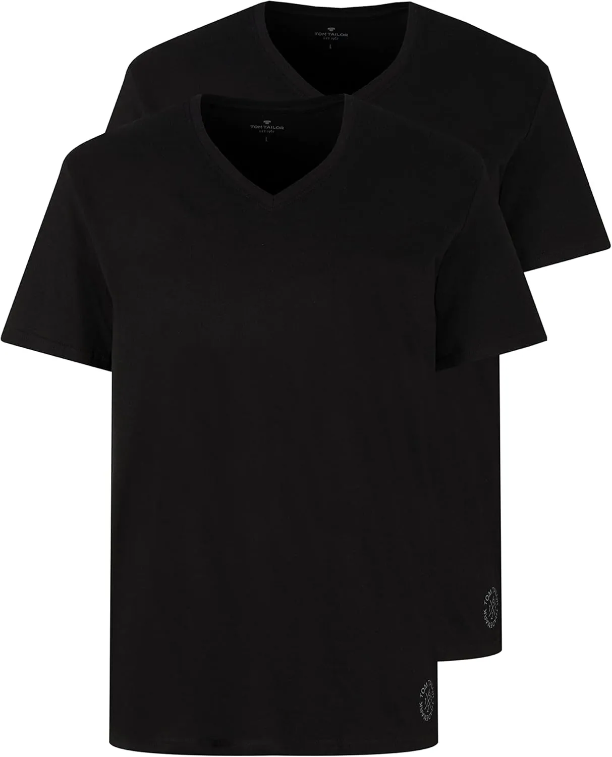 TOM TAILOR Herren Doppelpack T-Shirt mit V-Ausschnitt