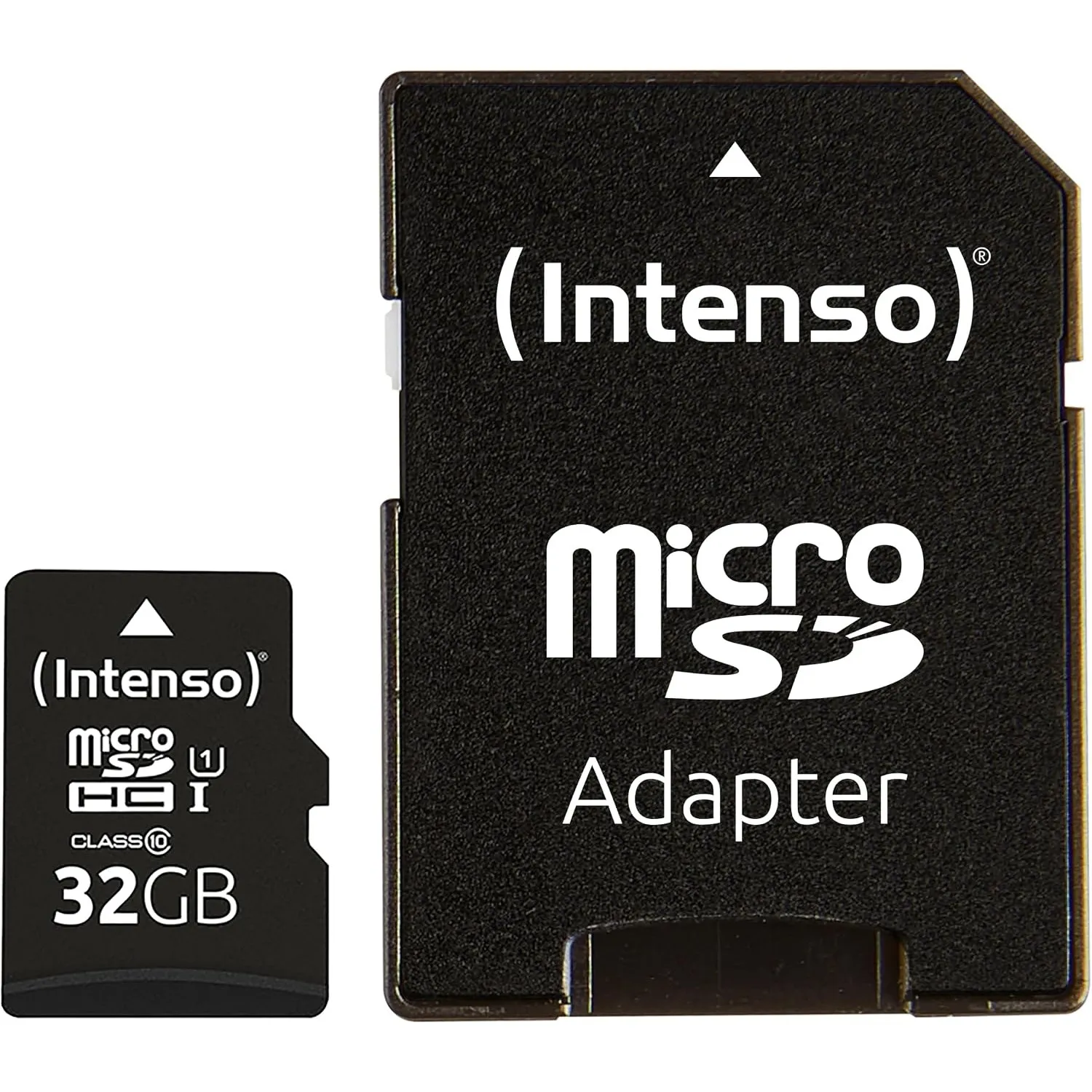 Intenso Premium microSDHC 32GB Class 10 UHS-I Speicherkarte inkl. SD-Adapter (bis zu 90 MB/s), schwarz