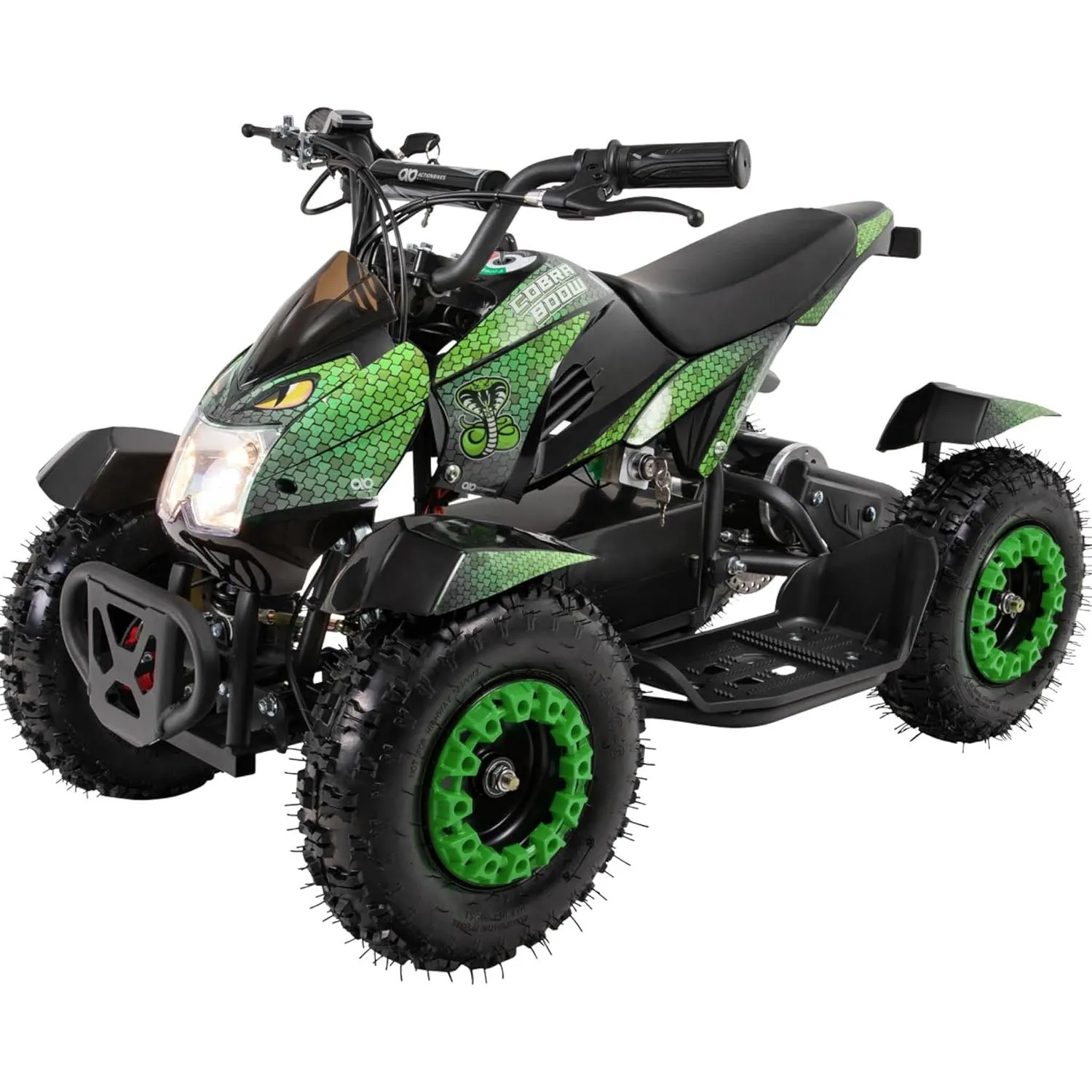 Actionbikes Motors Kinder Quad Elektro ATV Cobra (Grün/Schwarz)