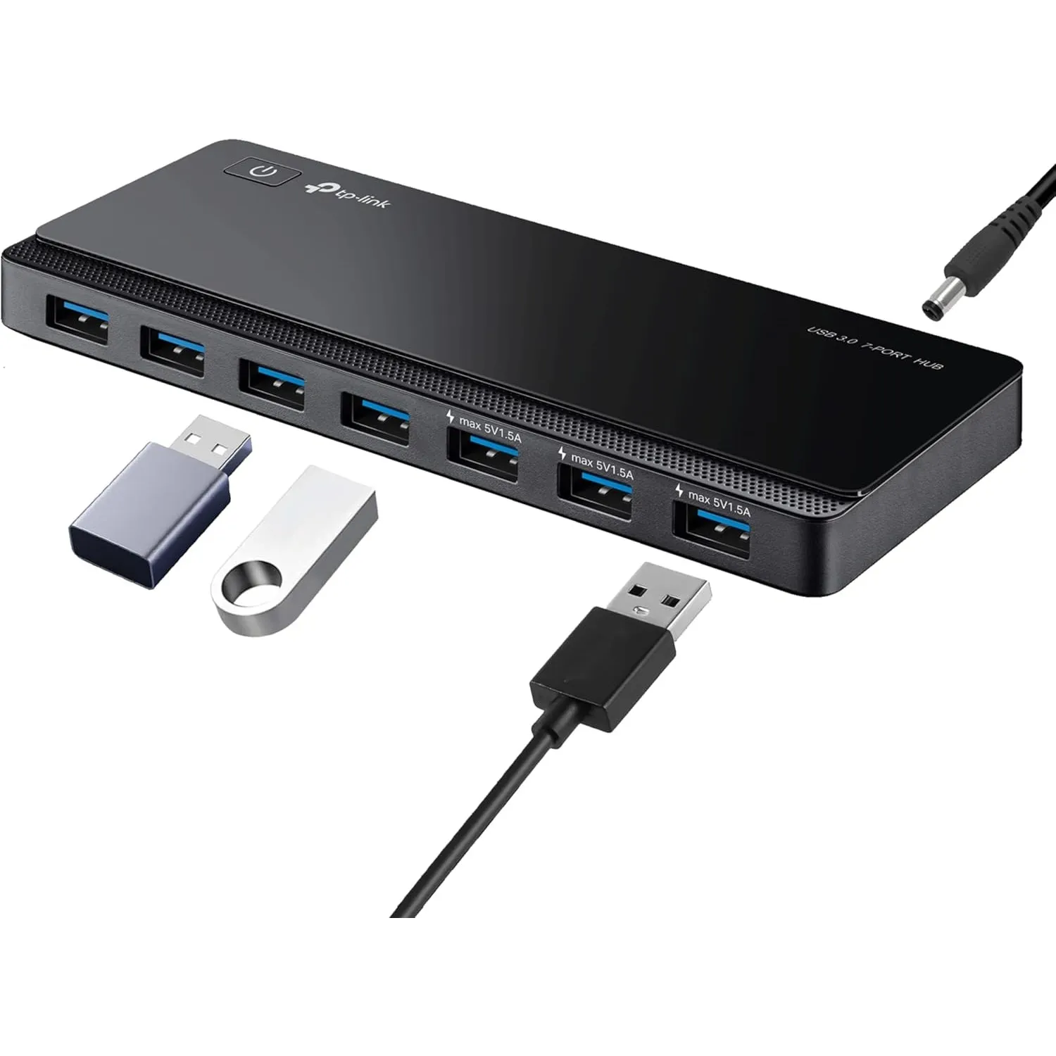 TP-Link UH700 USB 3.0 Hub mit Stromversorgung, 7-Port USB Verteiler & Splitter, idealer USB Adapter mehrfach für Window…