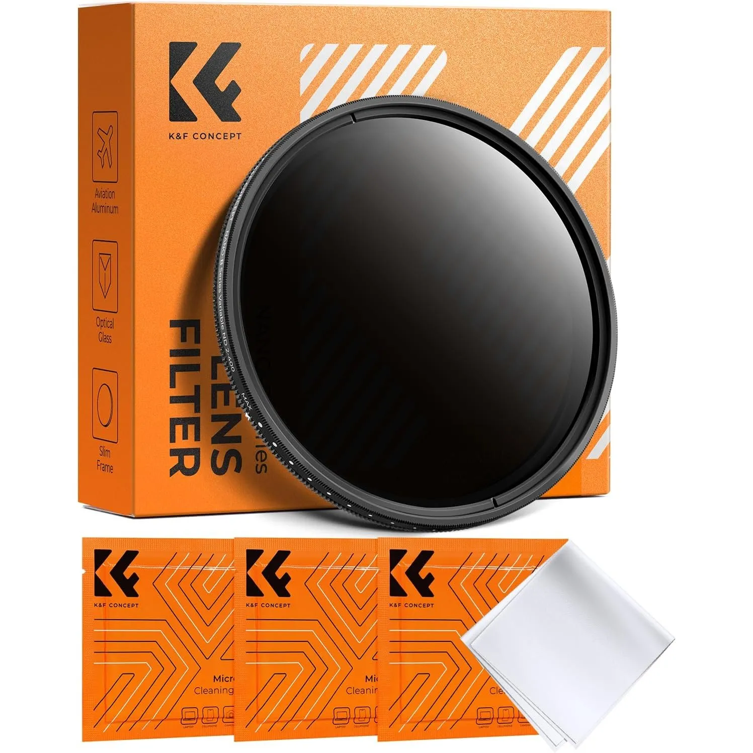 K&F CONCEPT ND Filter 58mm Variabler Graufilter ND2-400 (1-9 Blenden) | Optisches Glas mit Multi-Nanobeschichtung,für L…