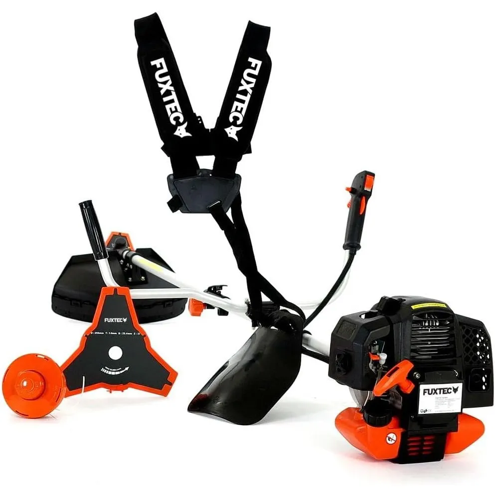FUXTEC Benzin Motorsense FX-MS152 mit 52 cc, 2in1 Multitool , Profi-Tragegurt und 3 PS Leistung Trimmer Rasentrimmer Fr…