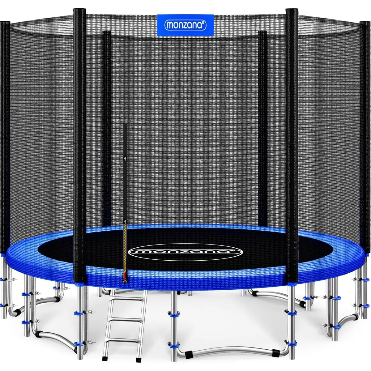 Monzana® Trampolin Ø 183/244/305/366/427 cm TÜV SÜD GS Zertifiziert Komplettset inkl. Sicherheitsnetz Leiter Randabdeck…