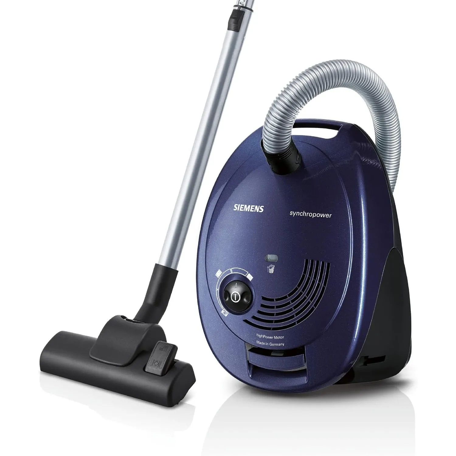 Siemens Staubsauger mit Beutel synchropower VS06B1110, Bodenstaubsauger, Hygiene-Filter, Bodendüse für Hartboden und Te…