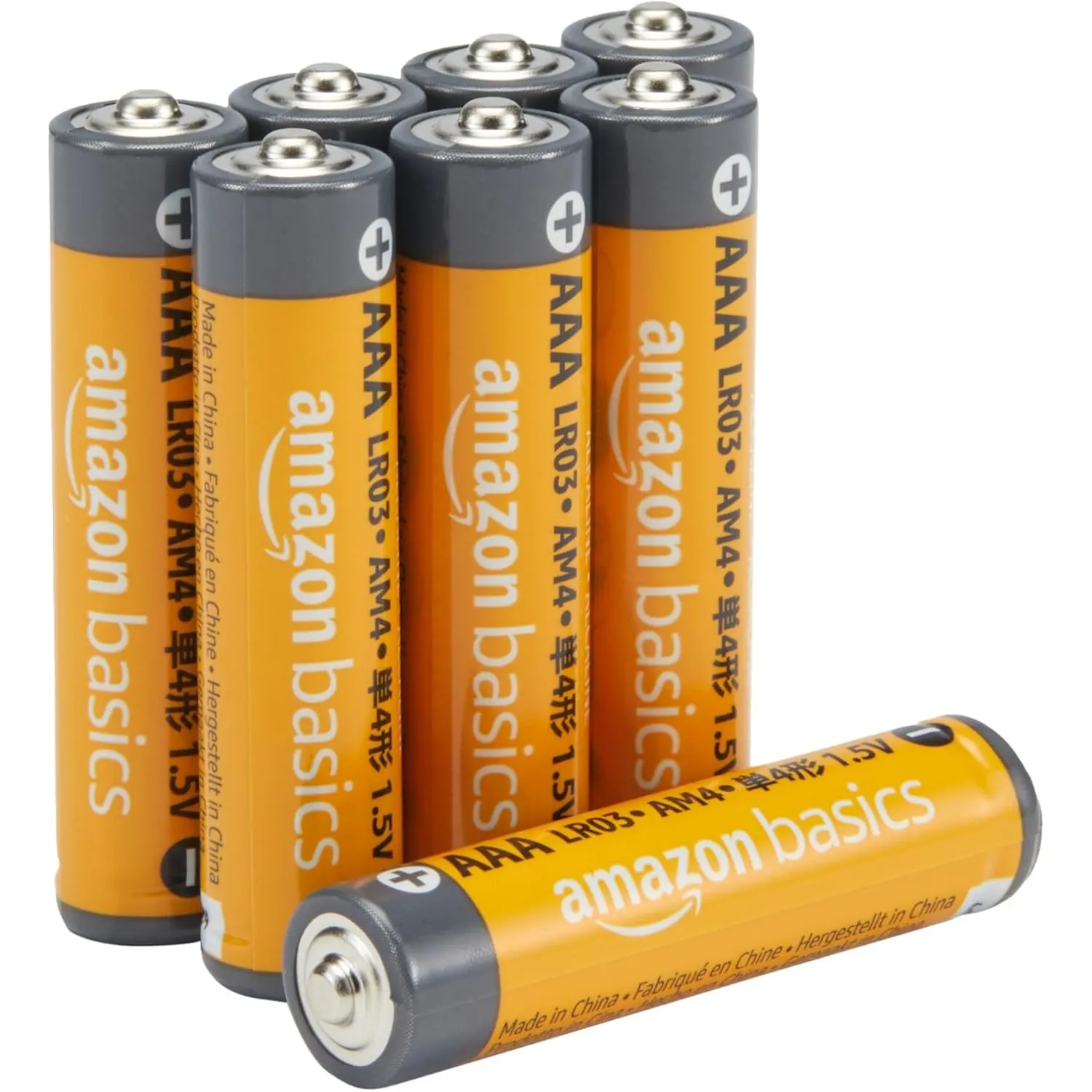 Amazon Basics AAA-Alkali-Hochleistungsbatterien, 1,5 V, 10 Jahre lagerfähig, 8 Stück