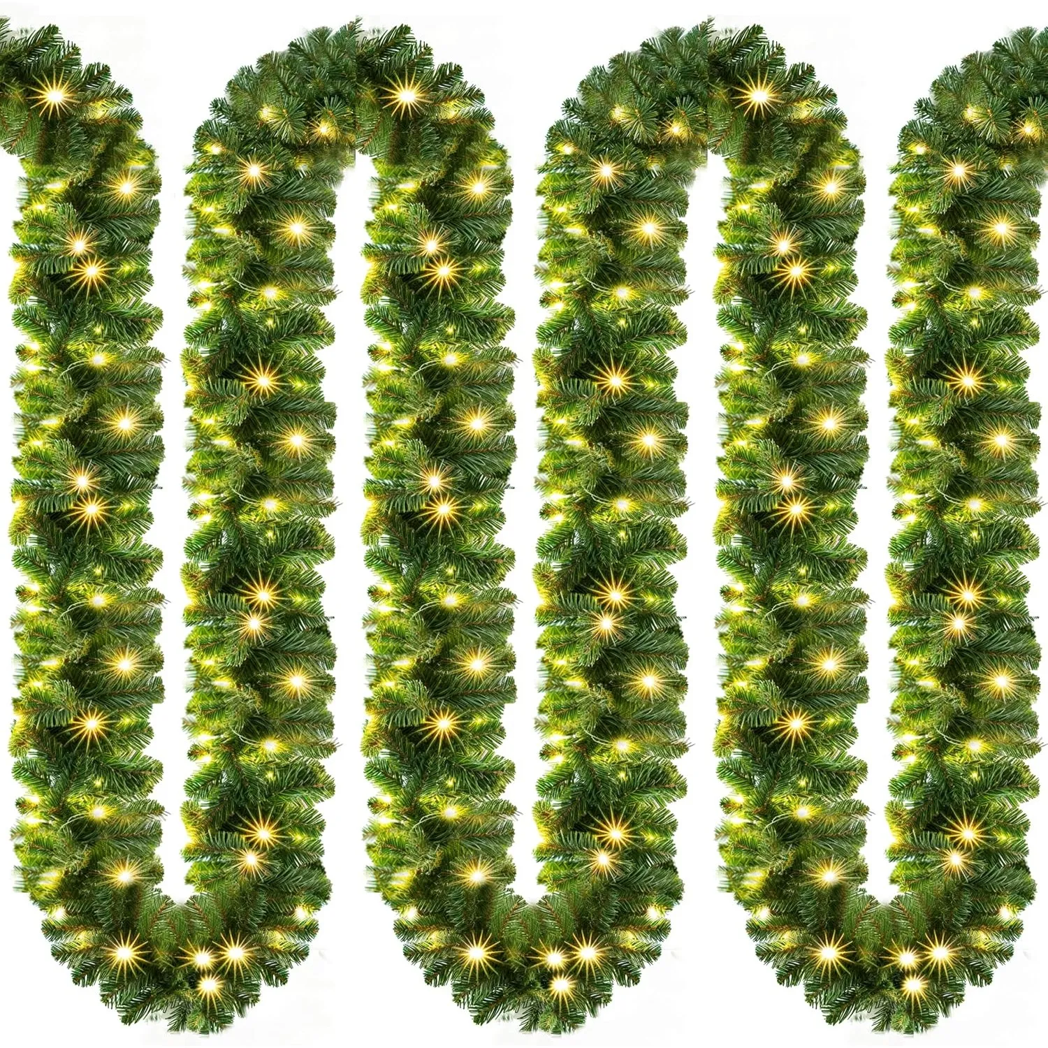 CASARIA Weihnachtsgirlande mit Beleuchtung 5m 100 LEDs