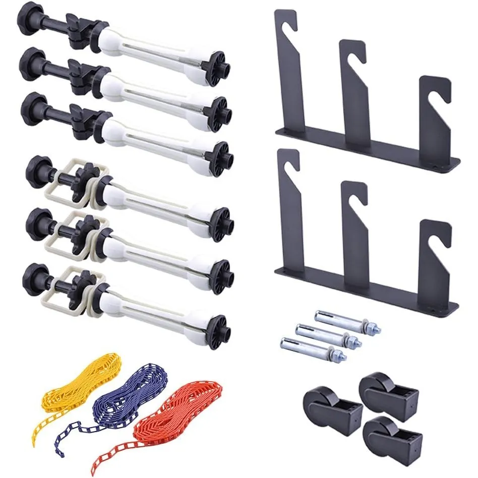 NEEWER Fotografie 3 Rollen Wandmontage Manuelle Hintergrund Unterstützung System mit 2 x Tri Fold Haken, 6 x Expand Bar…