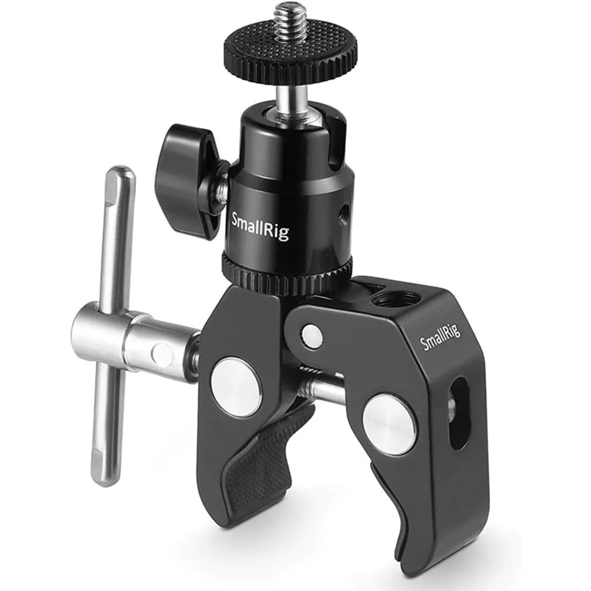 SMALLRIG Super Clamp Mount mit Mini Kugelkopfhalterung, Blitzschuhadapter