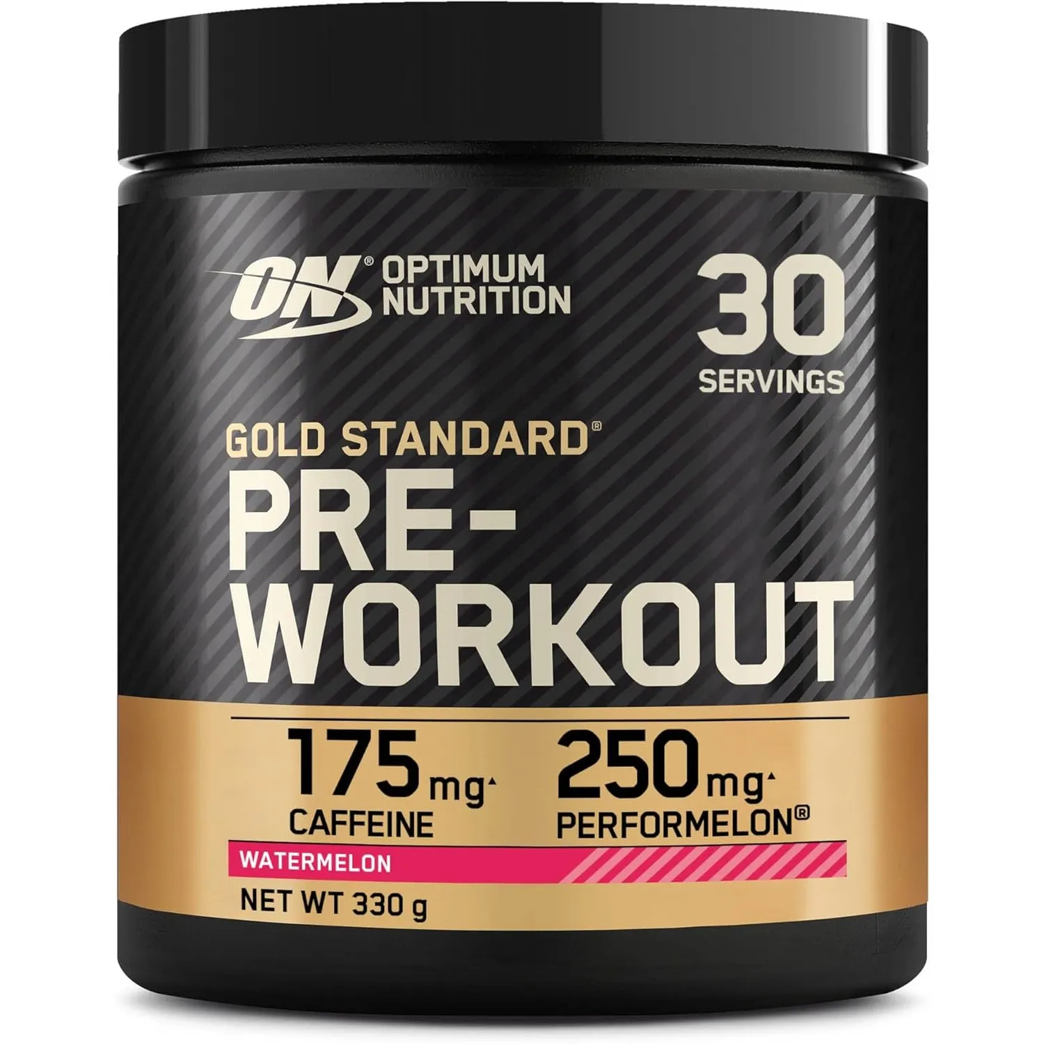 Optimum Nutrition Gold Standard Pre-Workout Energy Drink Pulver, Geschmack Wassermelone, 330g, 30 Portionen